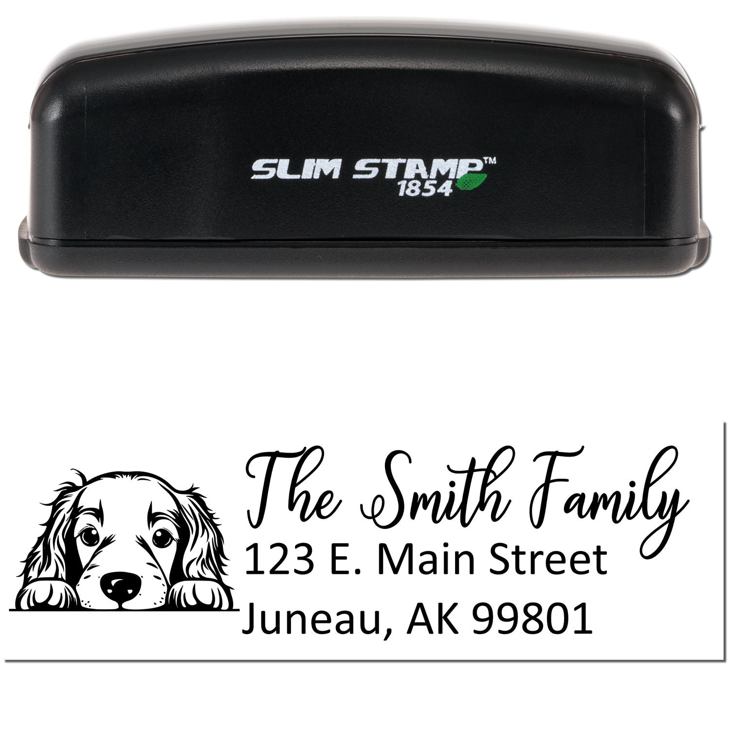 Slim Irish Setter Dog Mail Address Stamp - Engineer Seal Stamps