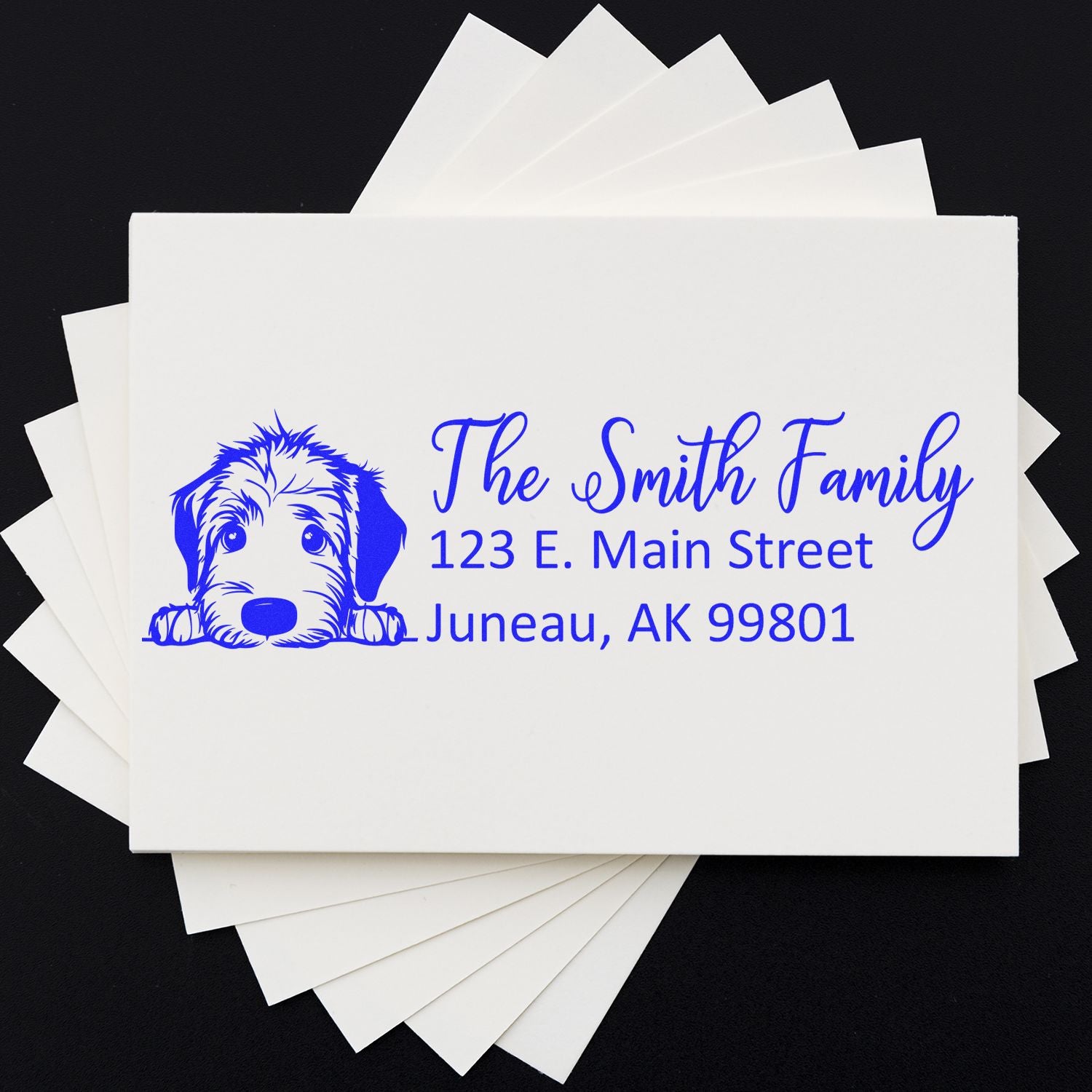 Customized Irish Wolfhound Self-Inking Home Address Stamp - Engineer Seal Stamps