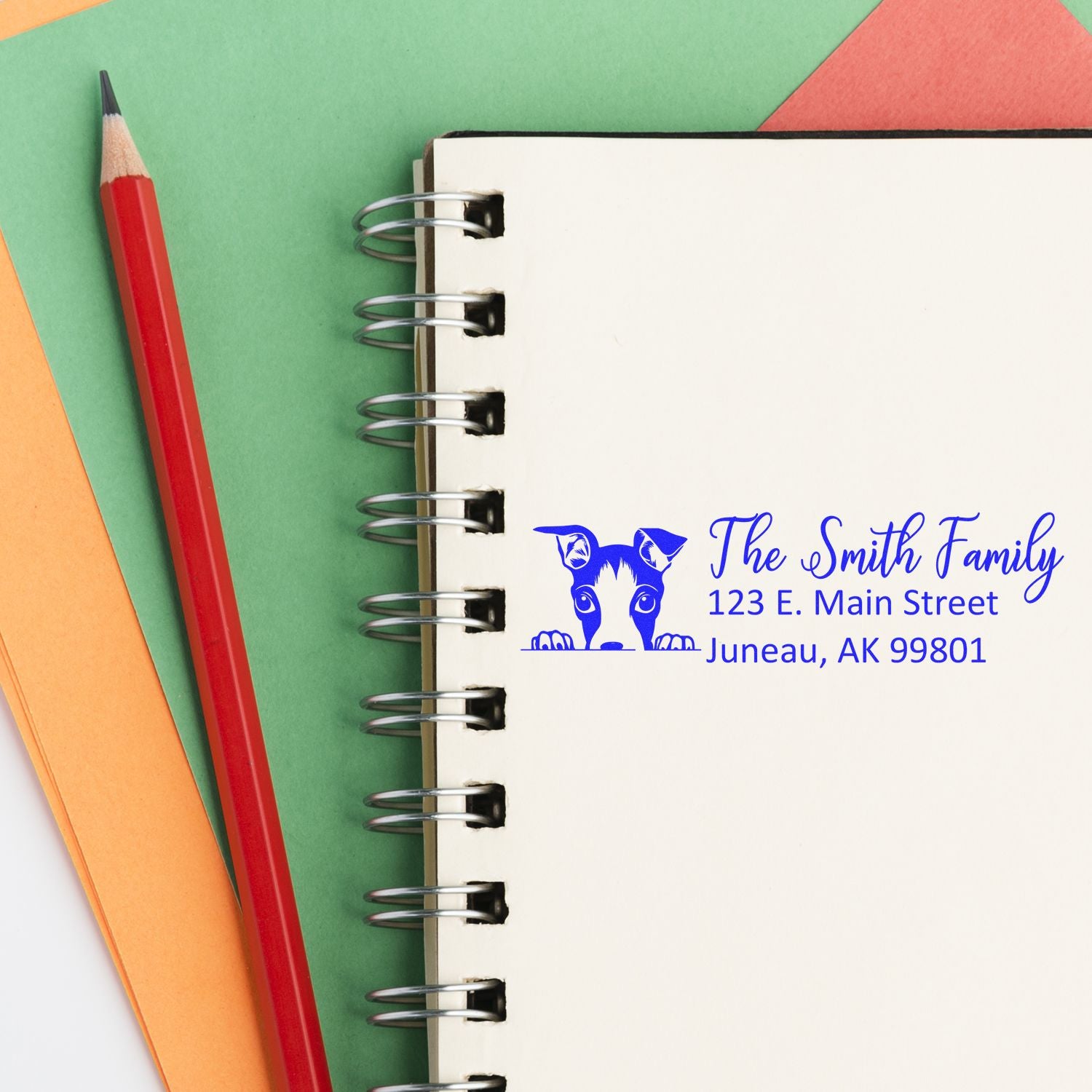 Customized Italian Greyhound Self-Inking Home Address Stamp - Engineer Seal Stamps