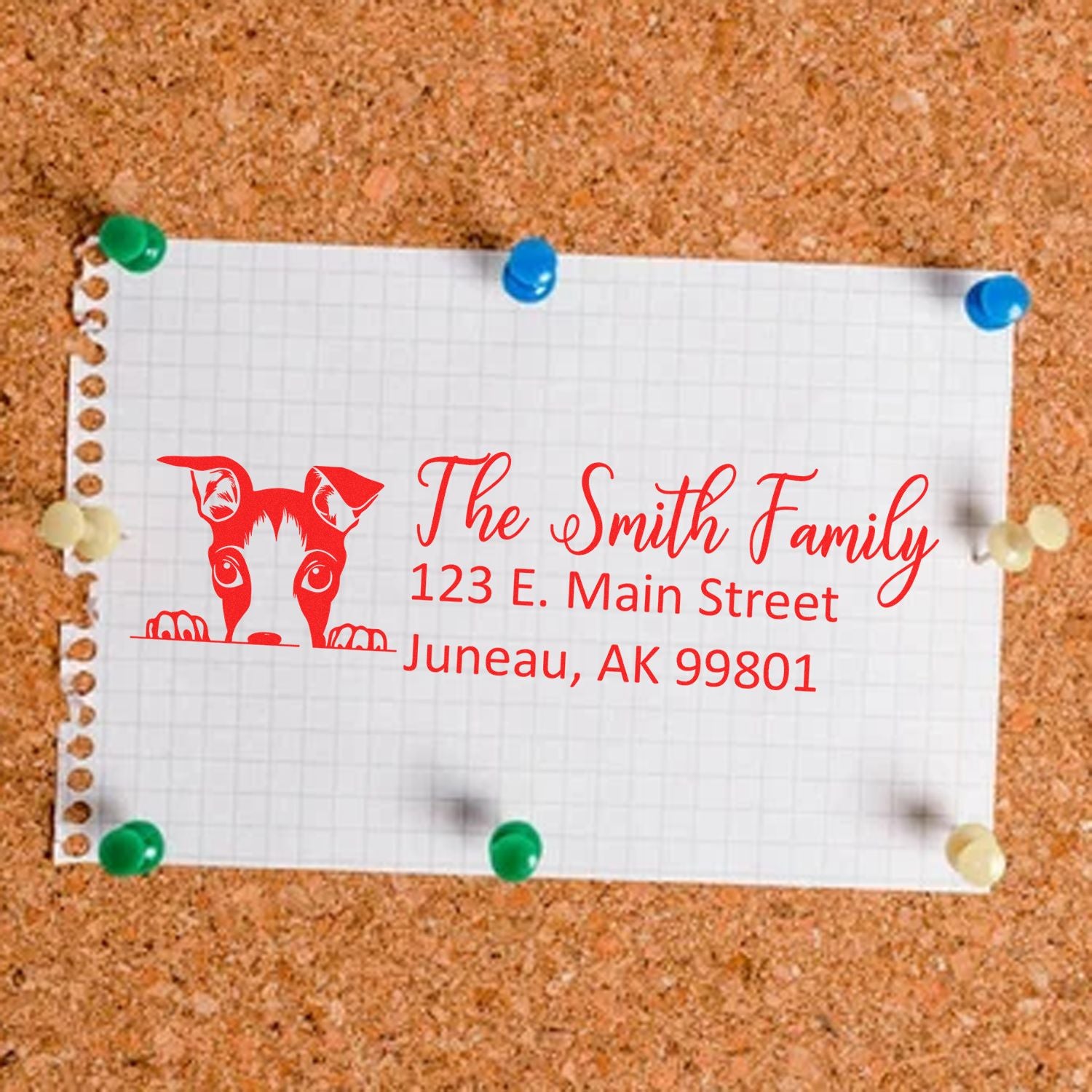 Customized Italian Greyhound Self-Inking Home Address Stamp - Engineer Seal Stamps