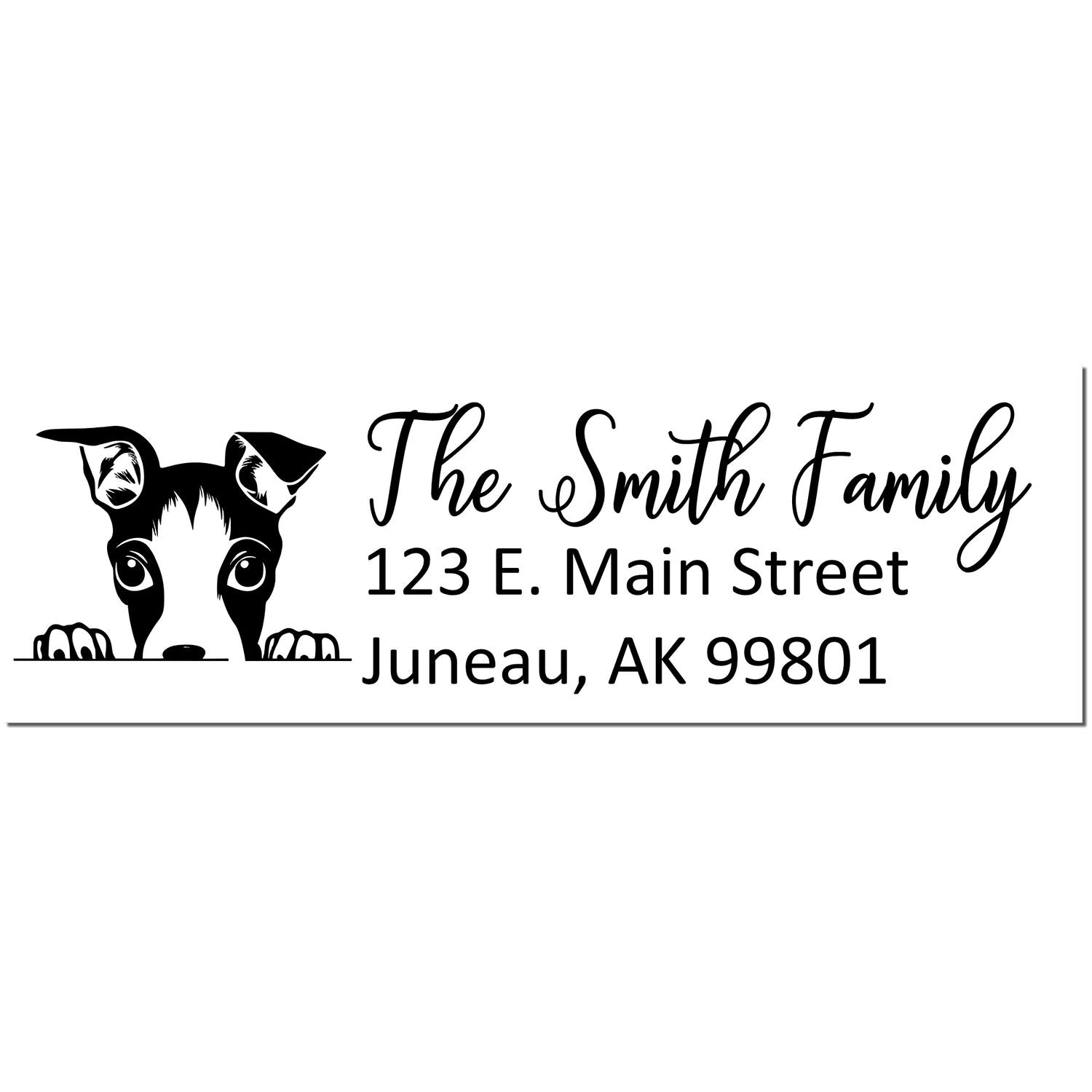Customized Italian Greyhound Self-Inking Home Address Stamp - Engineer Seal Stamps
