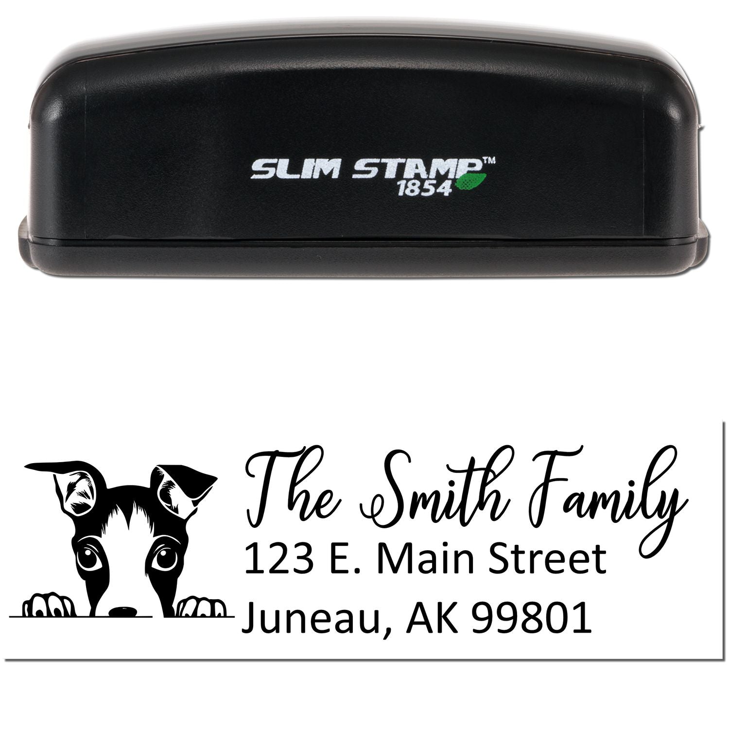 Slim Italian Greyhound Dog Mail Address Stamp - Engineer Seal Stamps