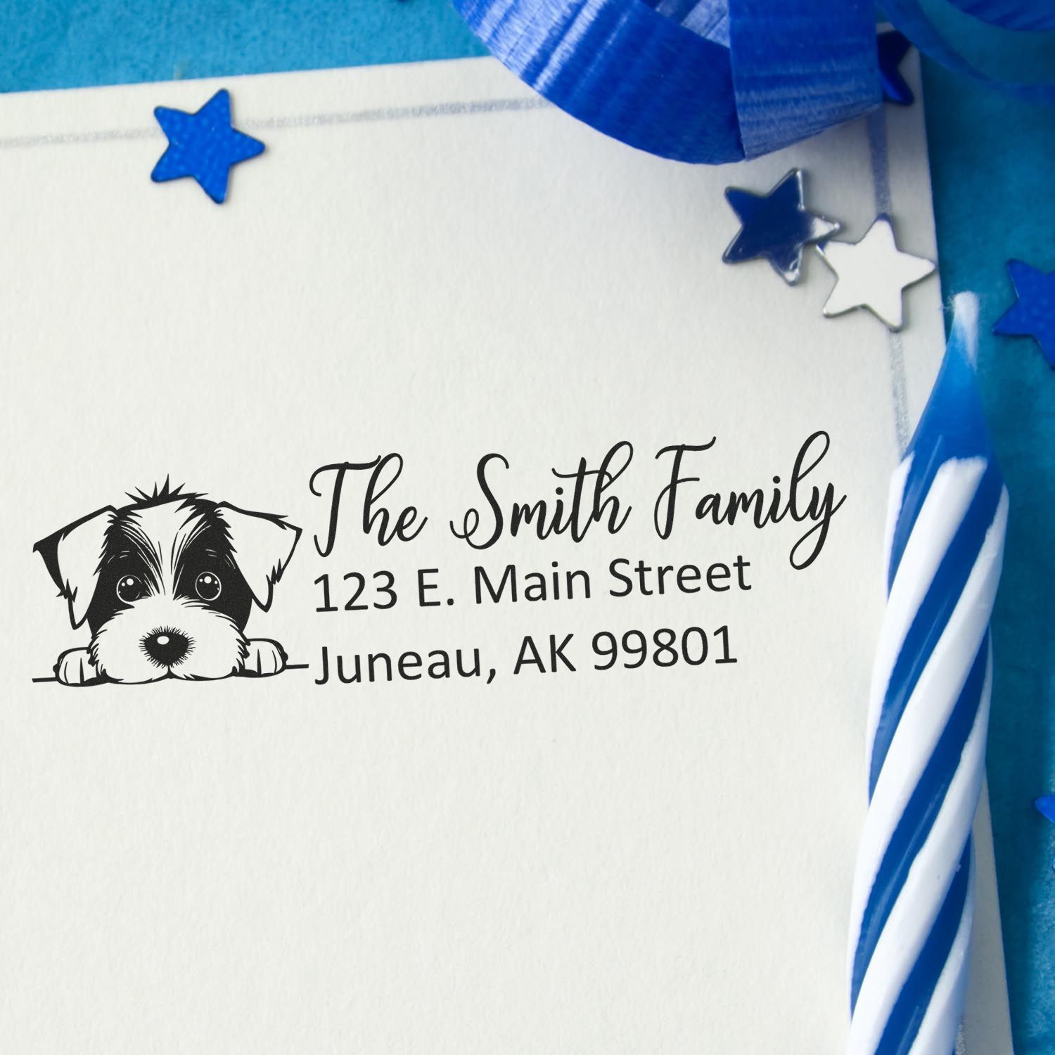 Customized Jack Russell Self-Inking Home Address Stamp - Engineer Seal Stamps
