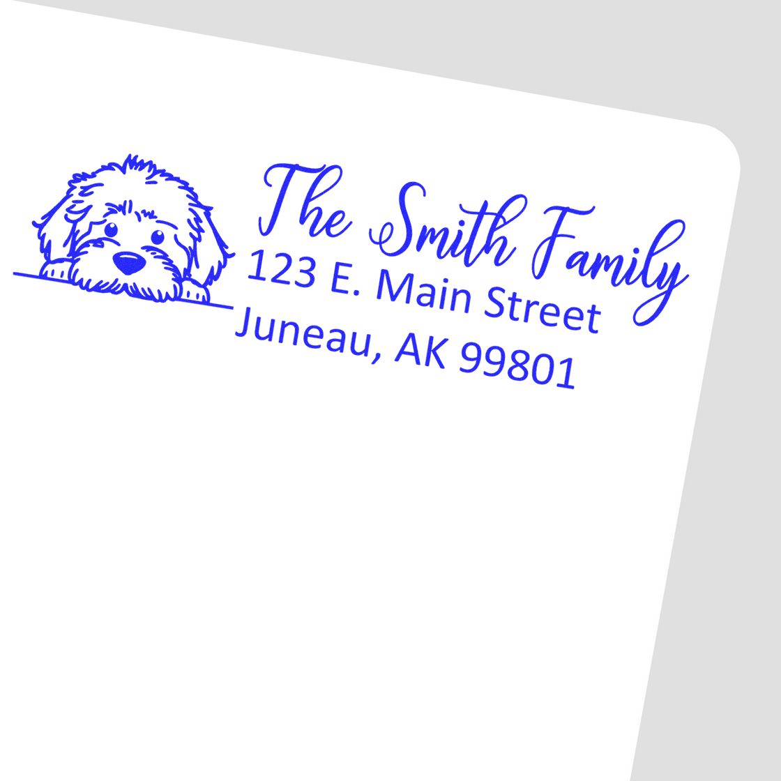 Customized Labradoodle Self-Inking Home Address Stamp - Engineer Seal Stamps
