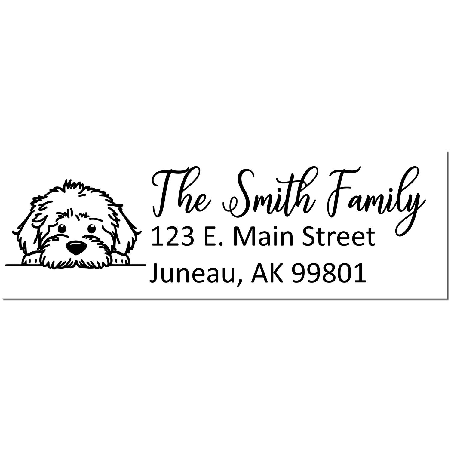 Customized Labradoodle Self-Inking Home Address Stamp - Engineer Seal Stamps