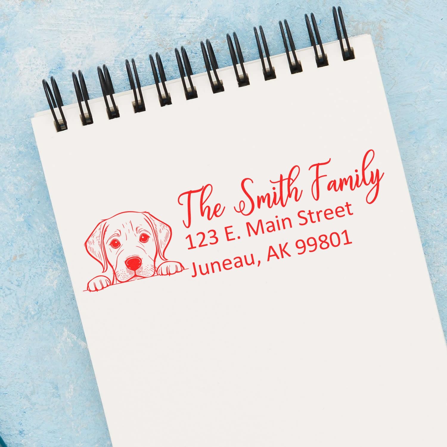 Slim Labrador Retriever Dog Mail Address Stamp - Engineer Seal Stamps