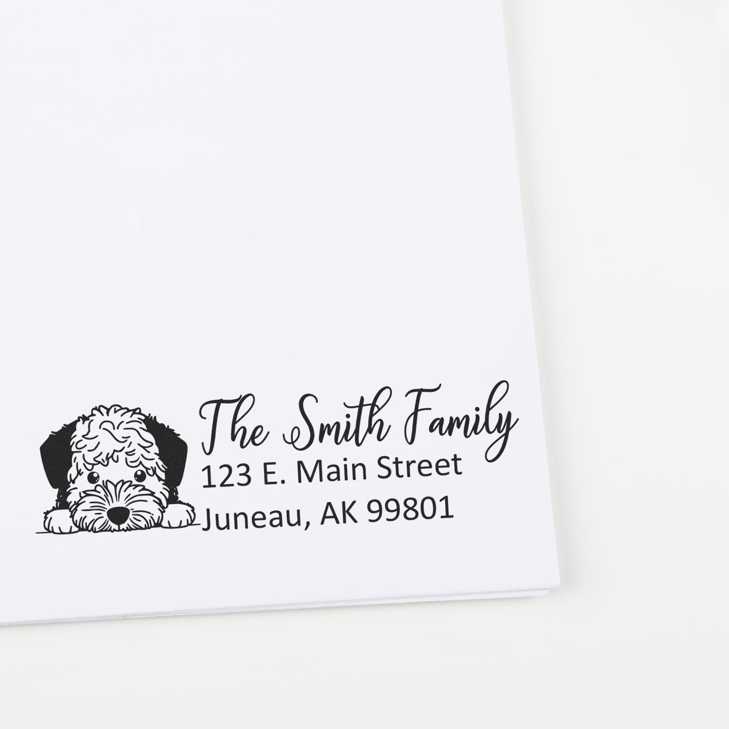 Slim Lagotto Romagnolo Dog Mail Address Stamp - Engineer Seal Stamps