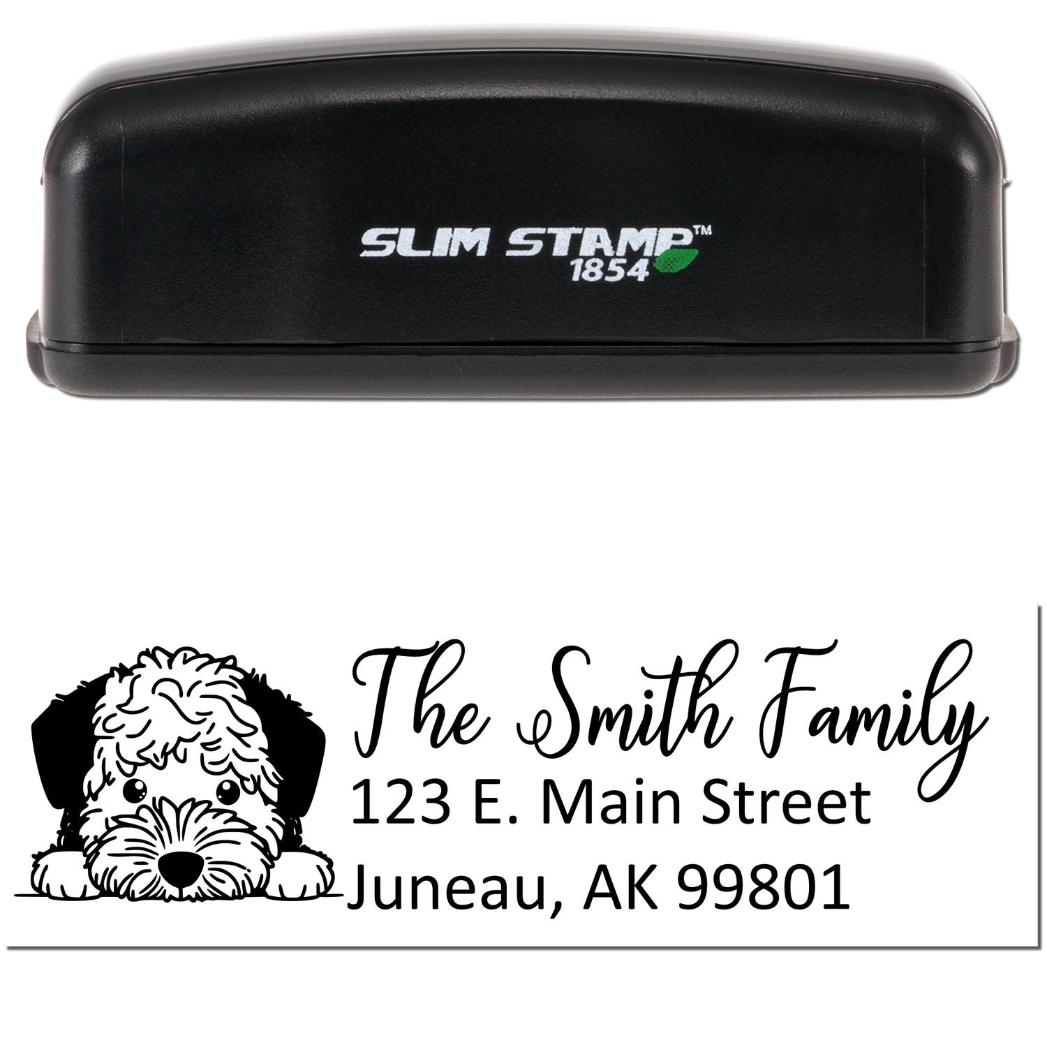 Slim Lagotto Romagnolo Dog Mail Address Stamp - Engineer Seal Stamps