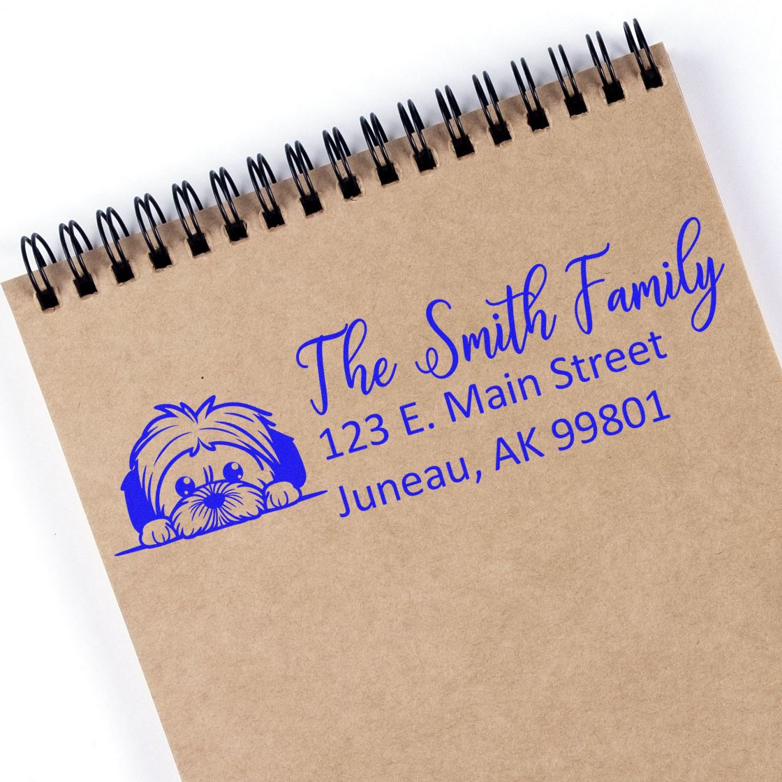 Customized Lhasa Apso Self-Inking Home Address Stamp - Engineer Seal Stamps