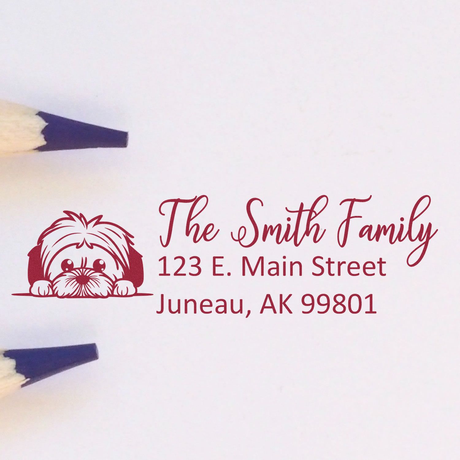 Customized Lhasa Apso Self-Inking Home Address Stamp - Engineer Seal Stamps