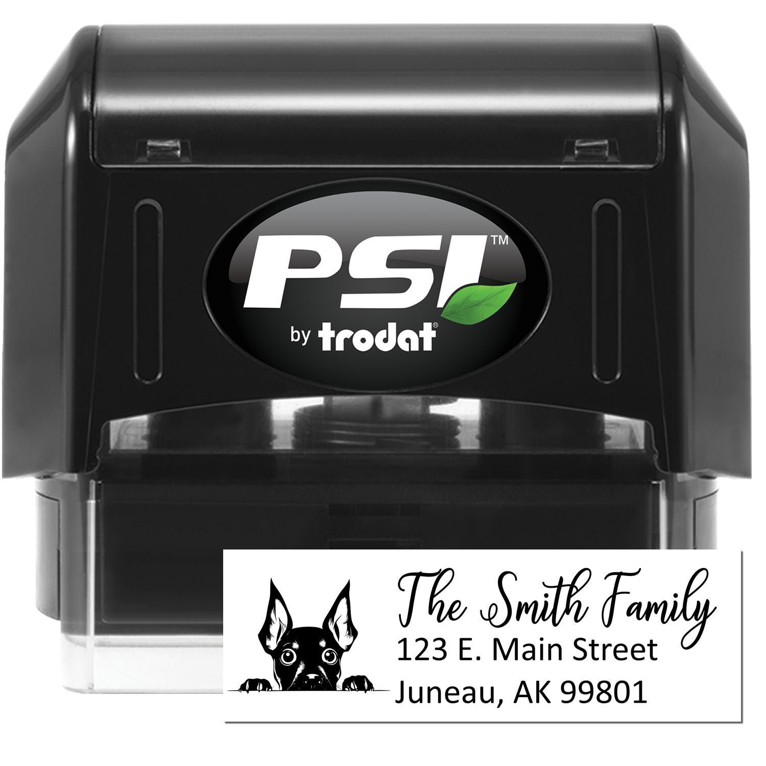 Miniature Pinscher Pre-Inked Home Address Stamp - Engineer Seal Stamps