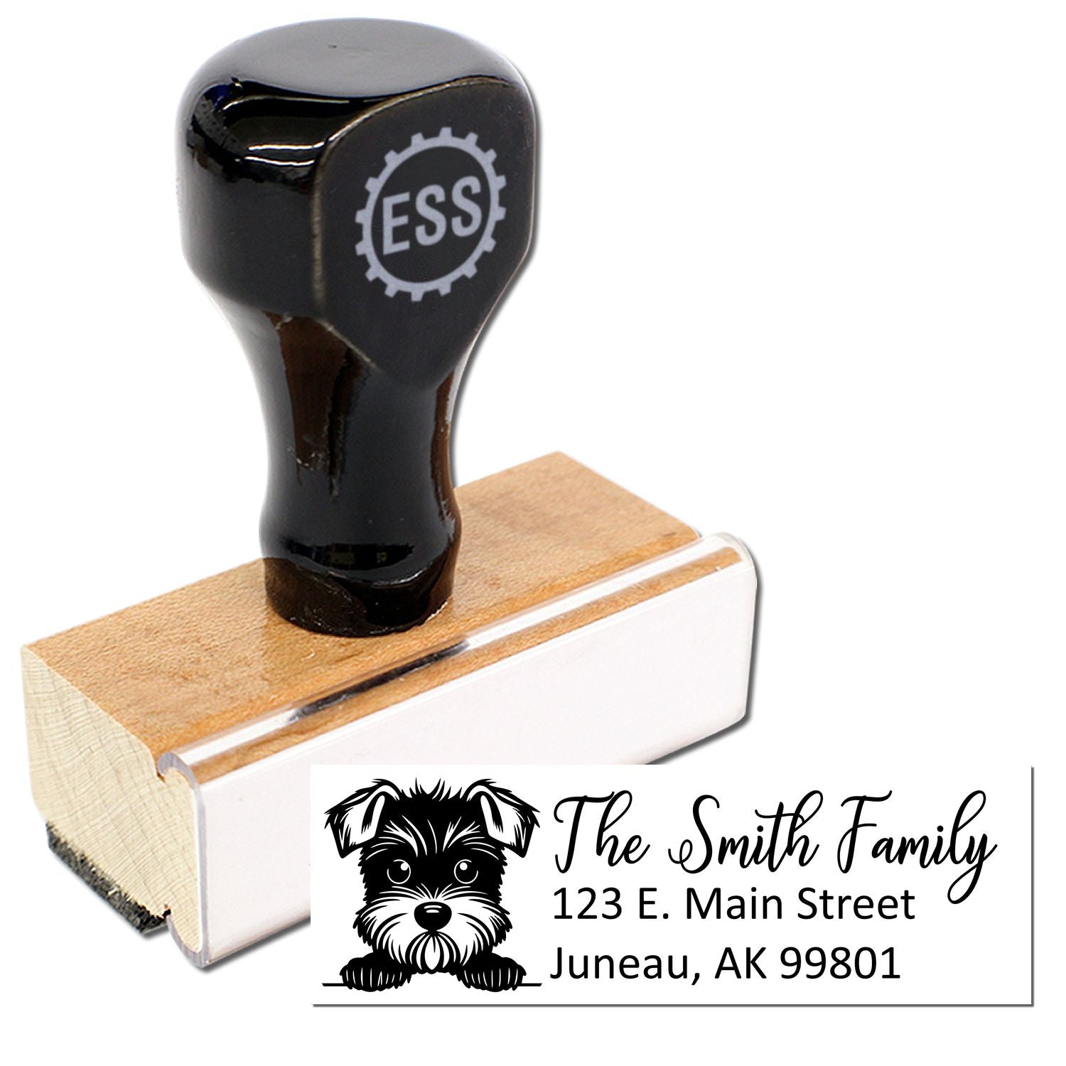 Miniature Schnauzer Customized Address Stamp - Engineer Seal Stamps