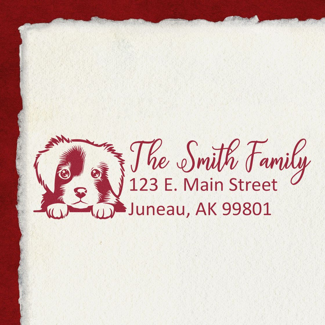 Nova Scotia Duck Tolling Retriever Customized Address Stamp - Engineer Seal Stamps