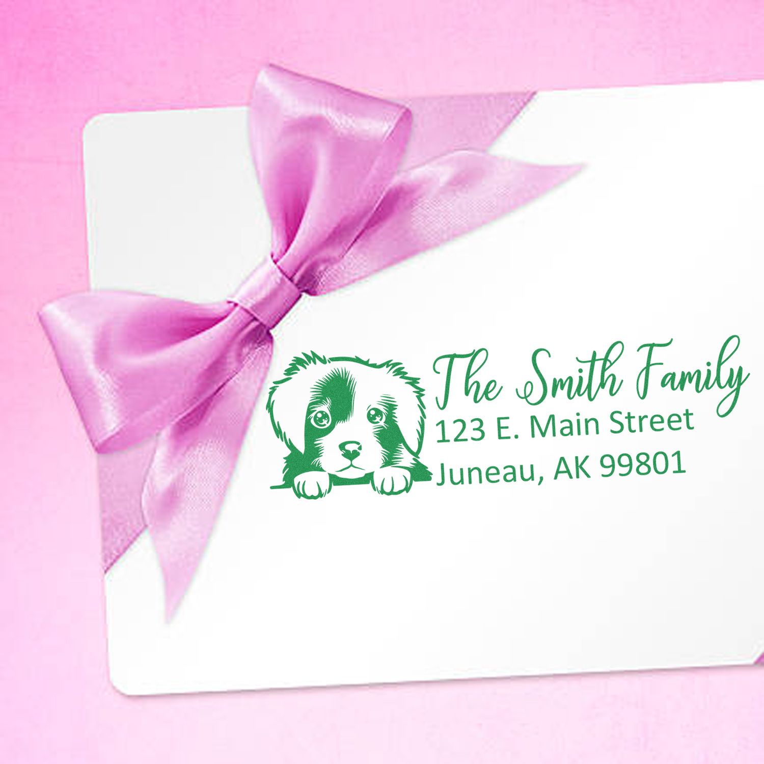 Slim Nova Scotia Duck Tolling Retriever Dog Mail Address Stamp - Engineer Seal Stamps