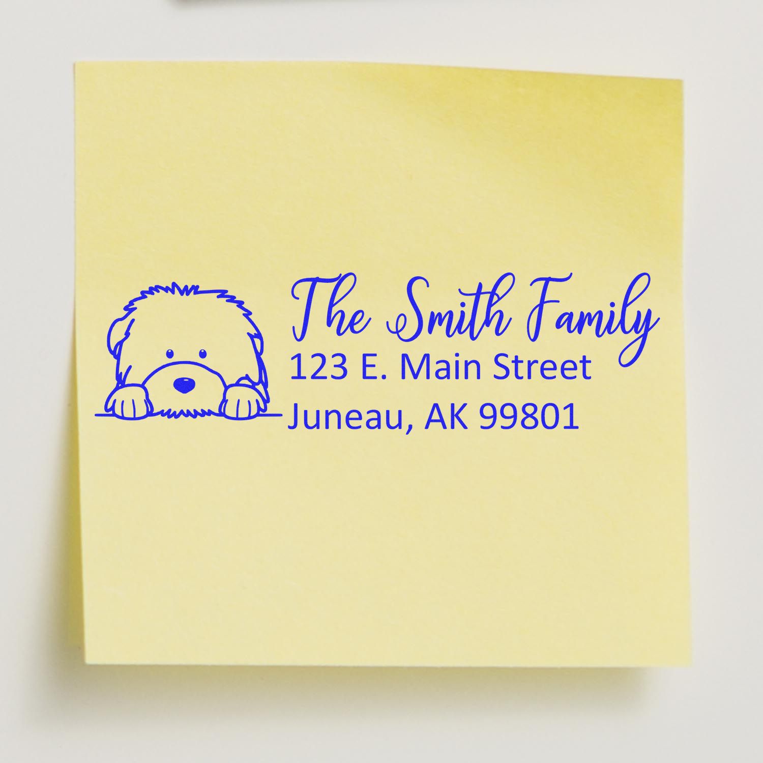 Customized Old English Sheepdog Self-Inking Home Address Stamp - Engineer Seal Stamps