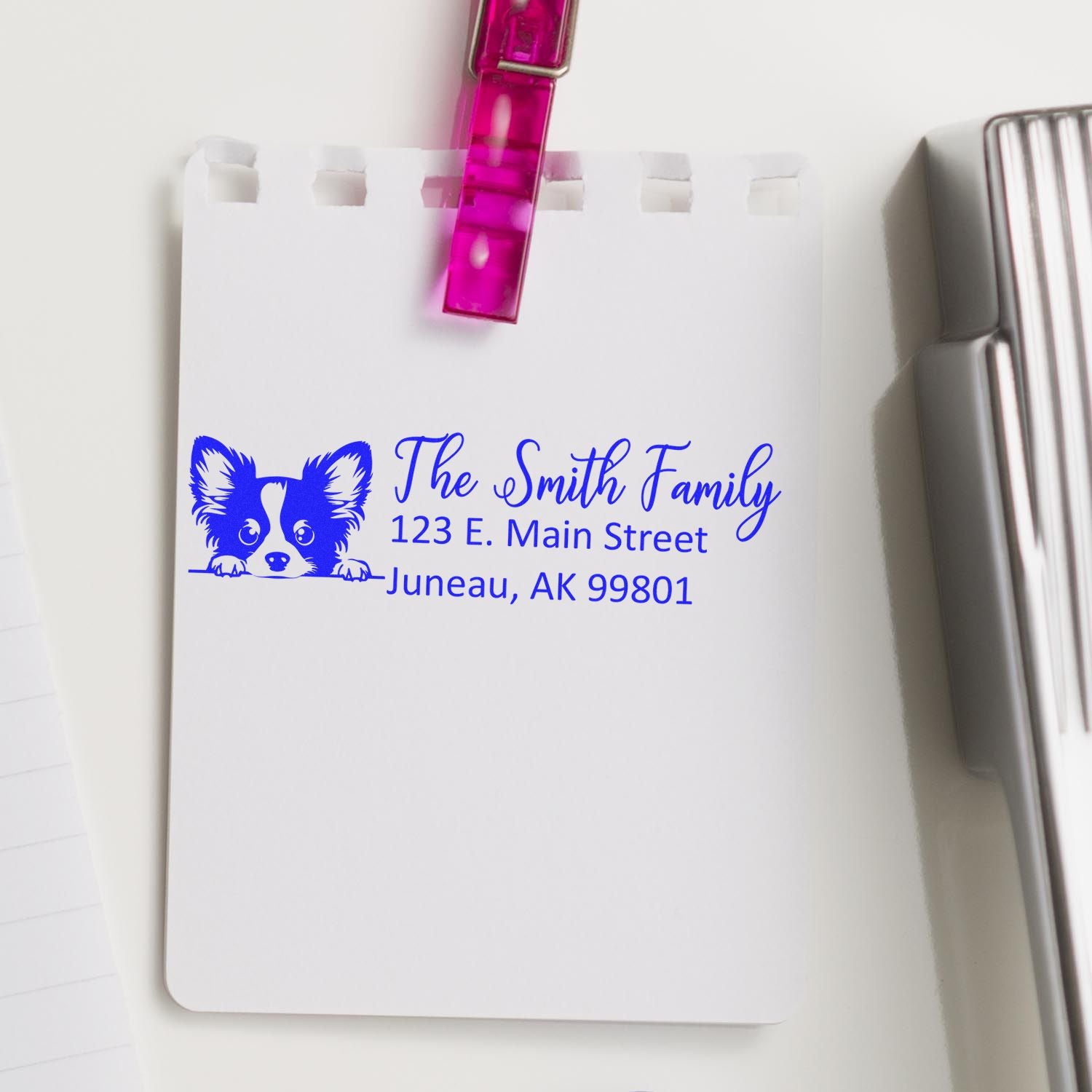 Customized Papillon Self-Inking Home Address Stamp - Engineer Seal Stamps