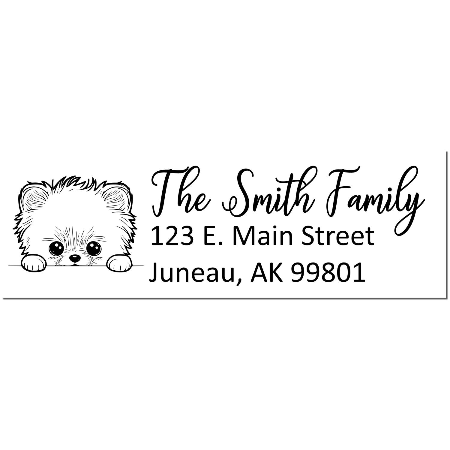 Customized Pomeranian Self-Inking Home Address Stamp - Engineer Seal Stamps