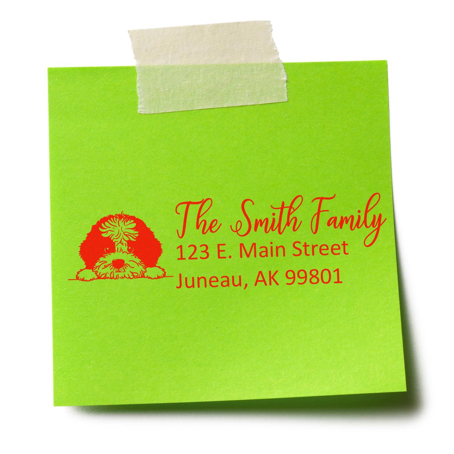 Portuguese Water Dog Customized Address Stamp - Engineer Seal Stamps