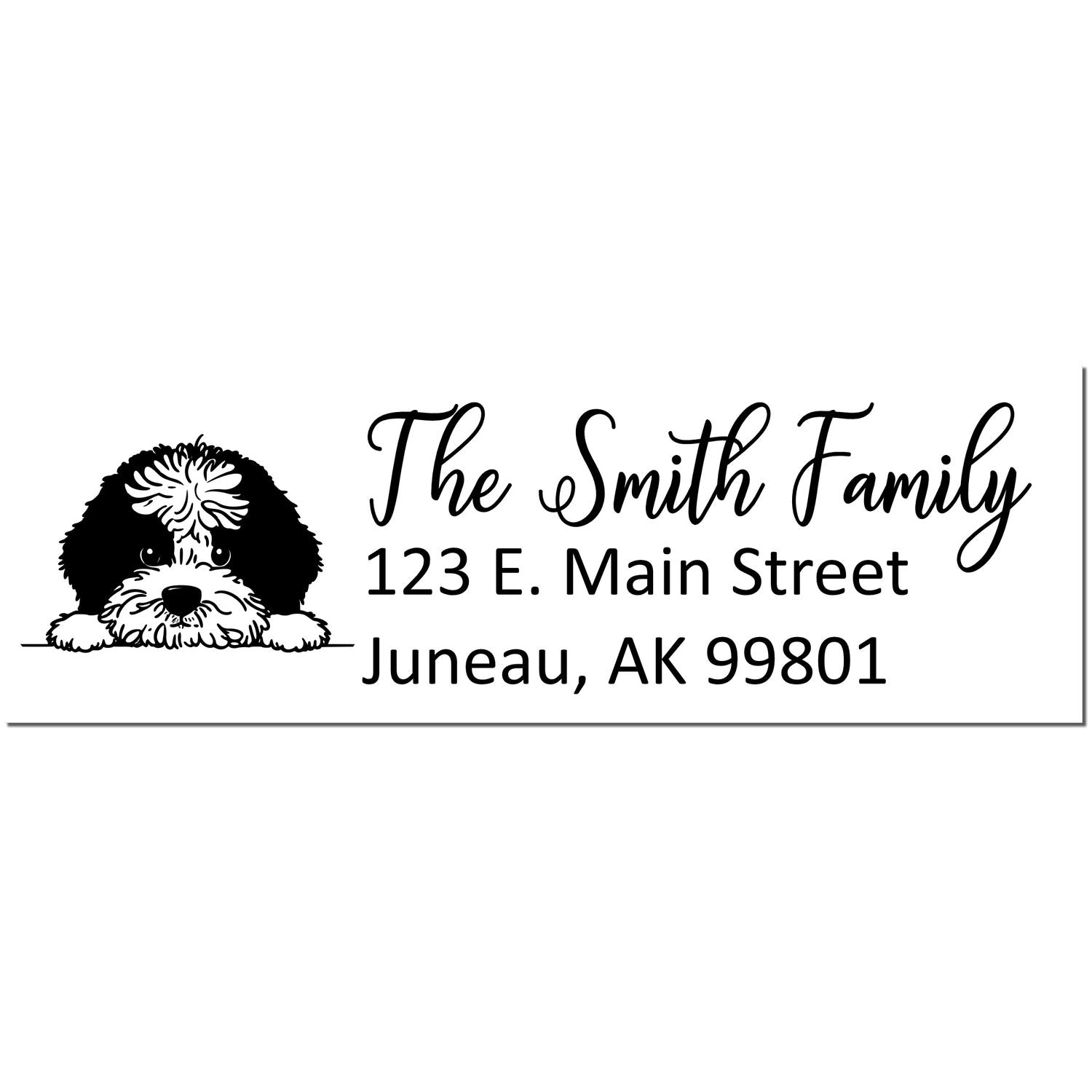 Customized Portuguese Water Dog Self-Inking Home Address Stamp - Engineer Seal Stamps