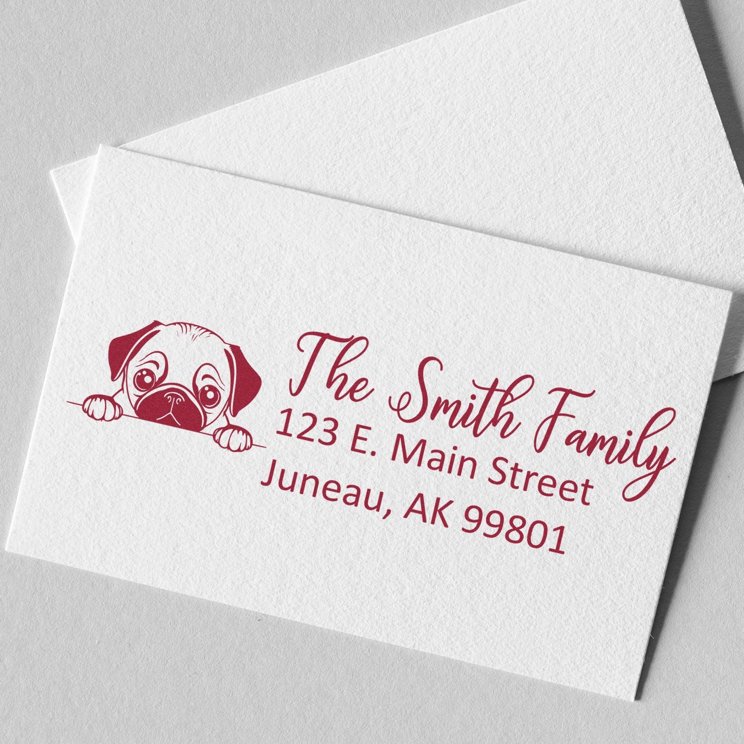Pug Pre-Inked Home Address Stamp - Engineer Seal Stamps
