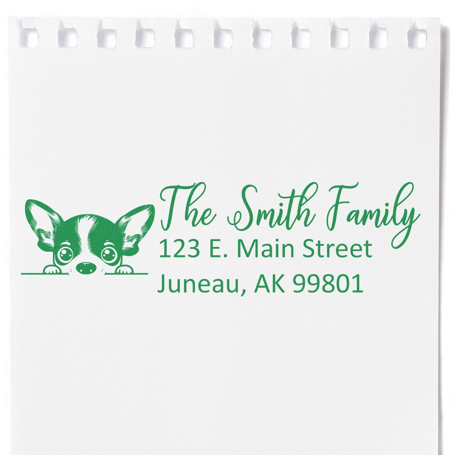 Slim Rat Terrier Dog Mail Address Stamp - Engineer Seal Stamps