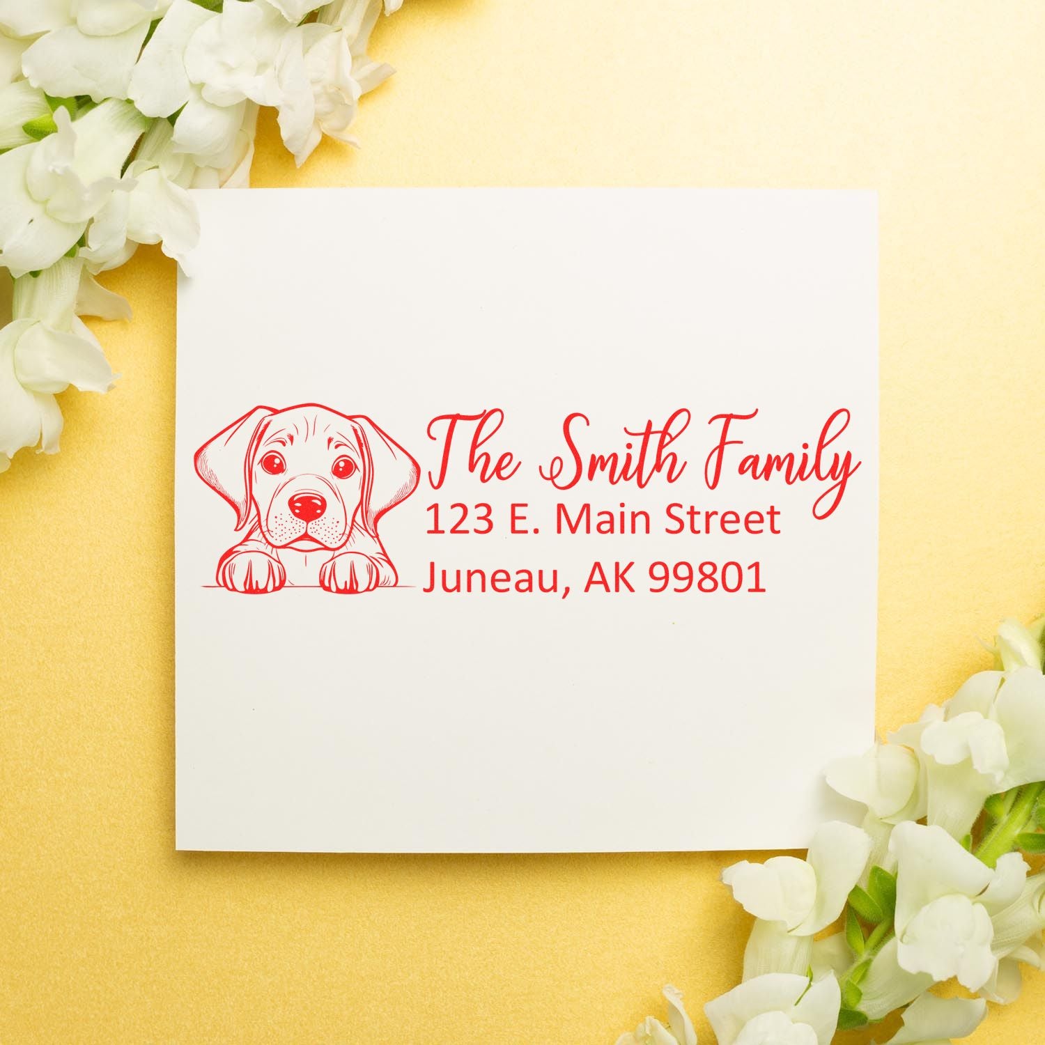 Slim Rhodesian Ridgeback Dog Mail Address Stamp - Engineer Seal Stamps