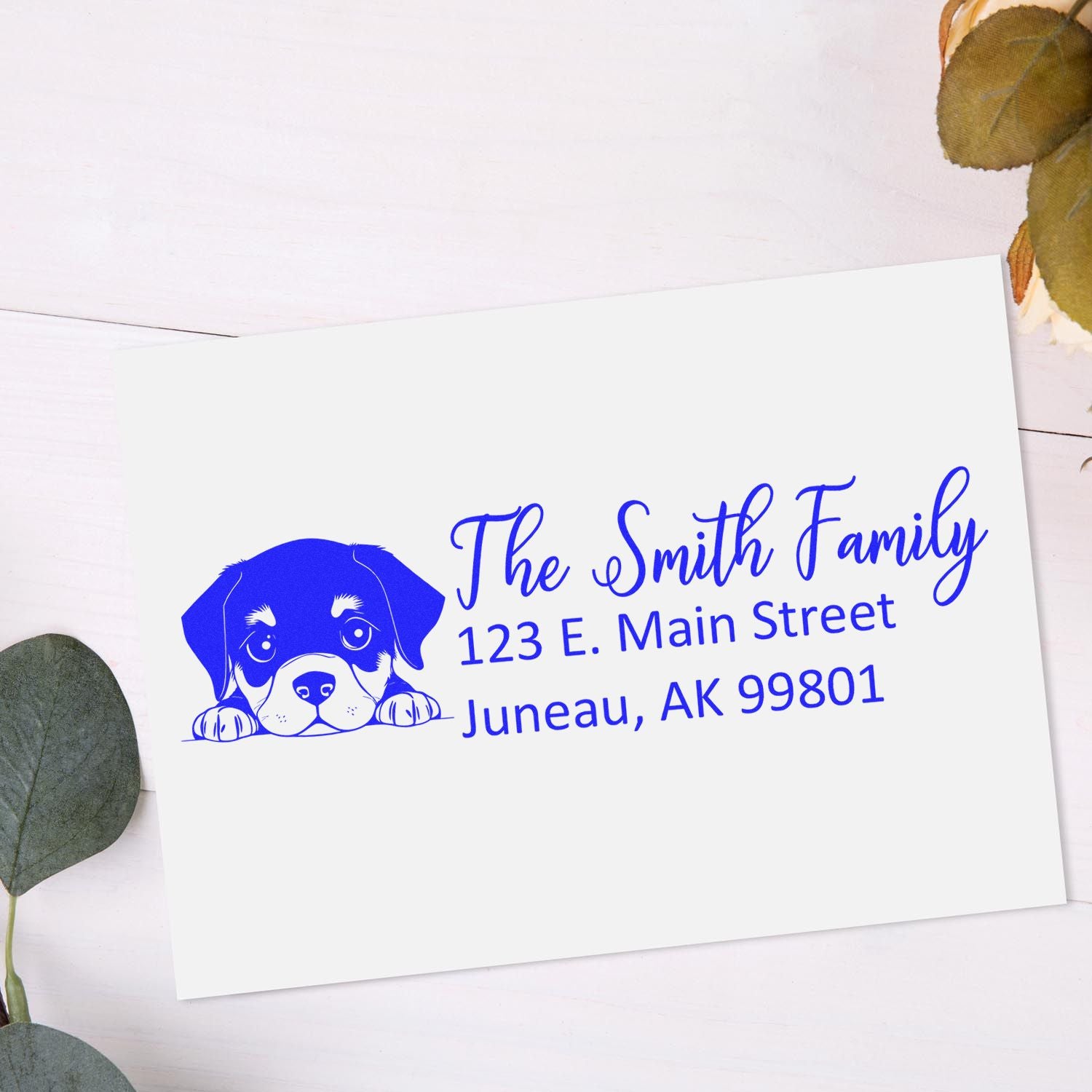 Customized Rottweiler Self-Inking Home Address Stamp - Engineer Seal Stamps