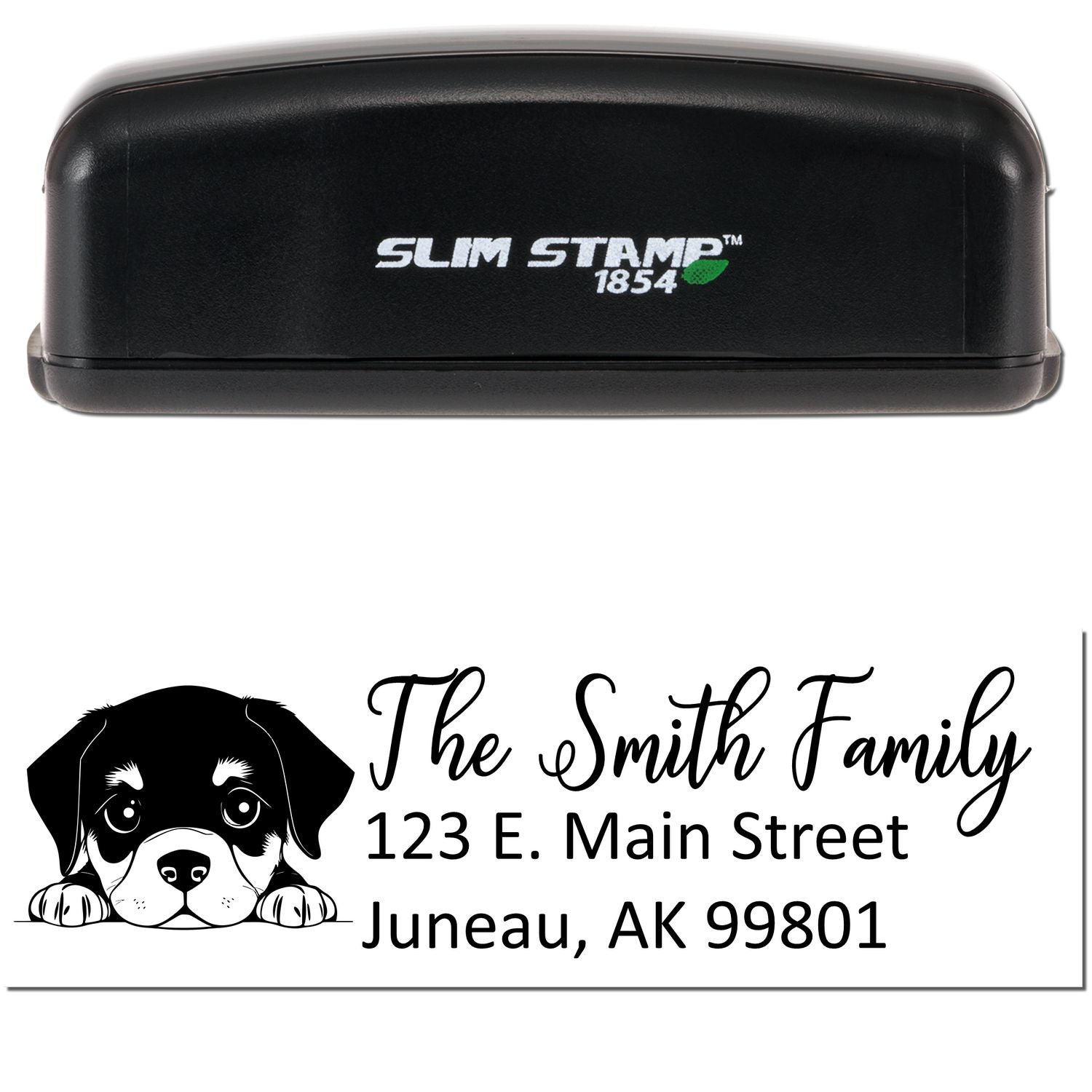 Slim Rottweiler Dog Mail Address Stamp - Engineer Seal Stamps