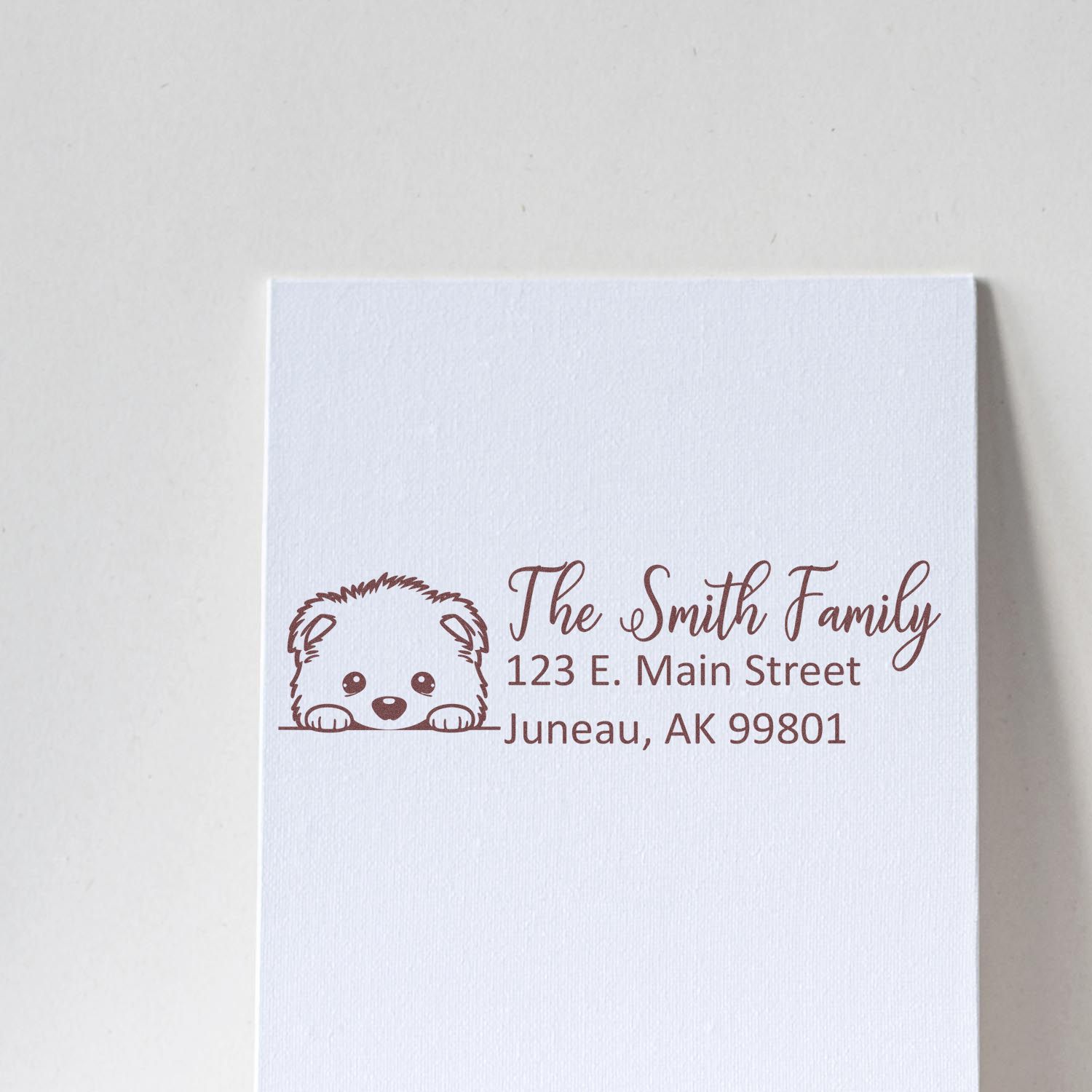 Samoyed Pre-Inked Home Address Stamp - Engineer Seal Stamps