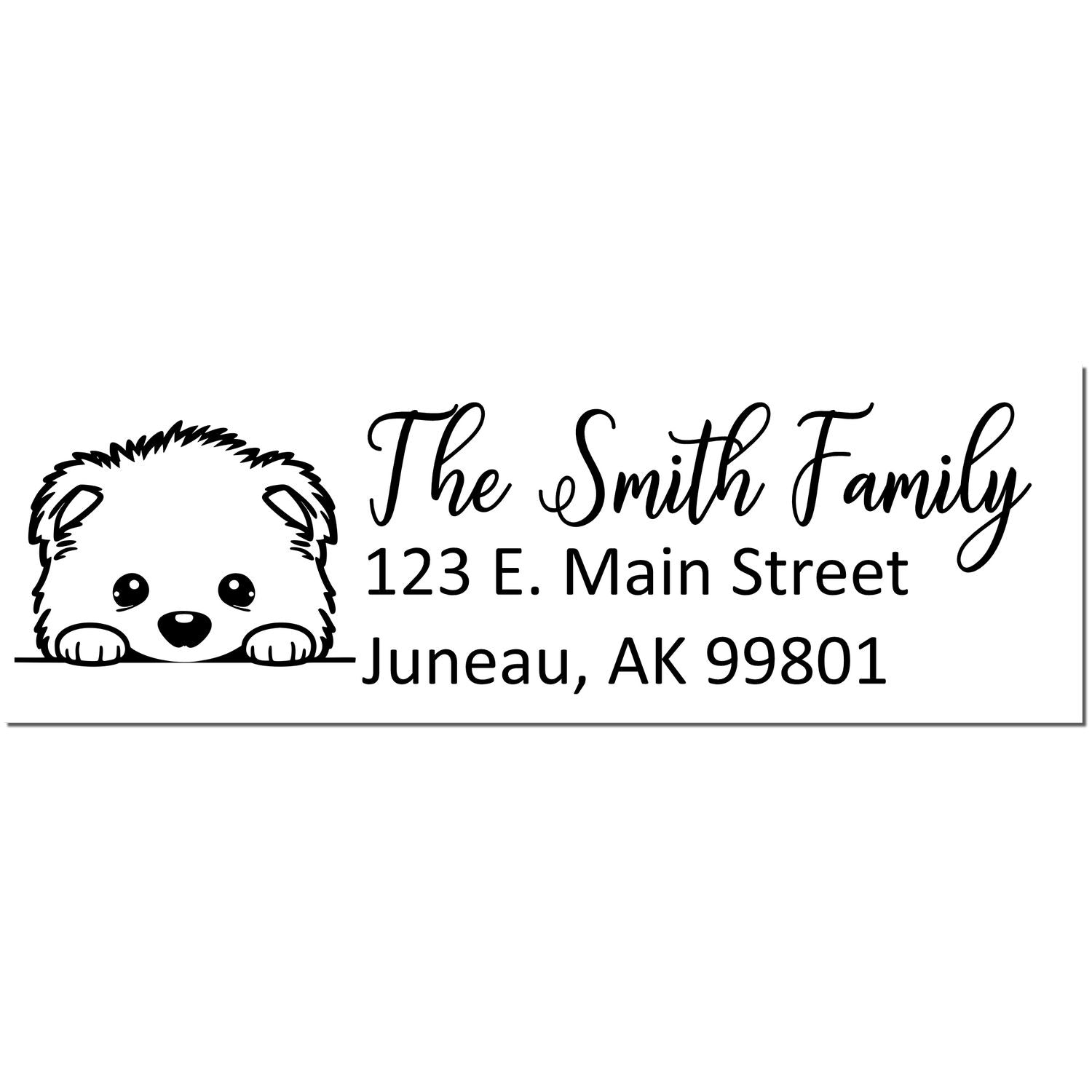 Customized Samoyed Self-Inking Home Address Stamp - Engineer Seal Stamps
