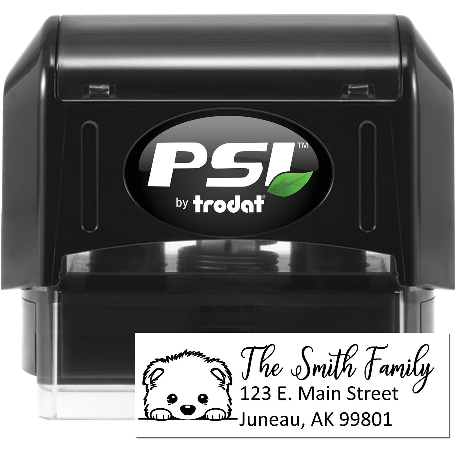 Samoyed Pre-Inked Home Address Stamp - Engineer Seal Stamps