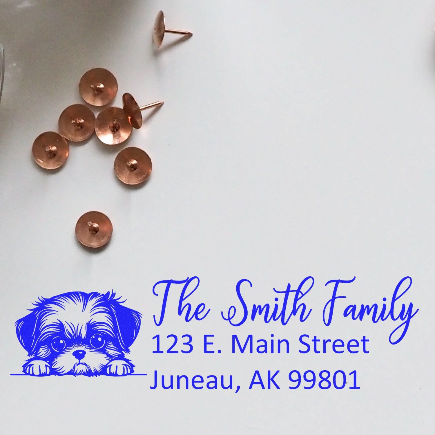 Customized Shih Tzu Self-Inking Home Address Stamp - Engineer Seal Stamps