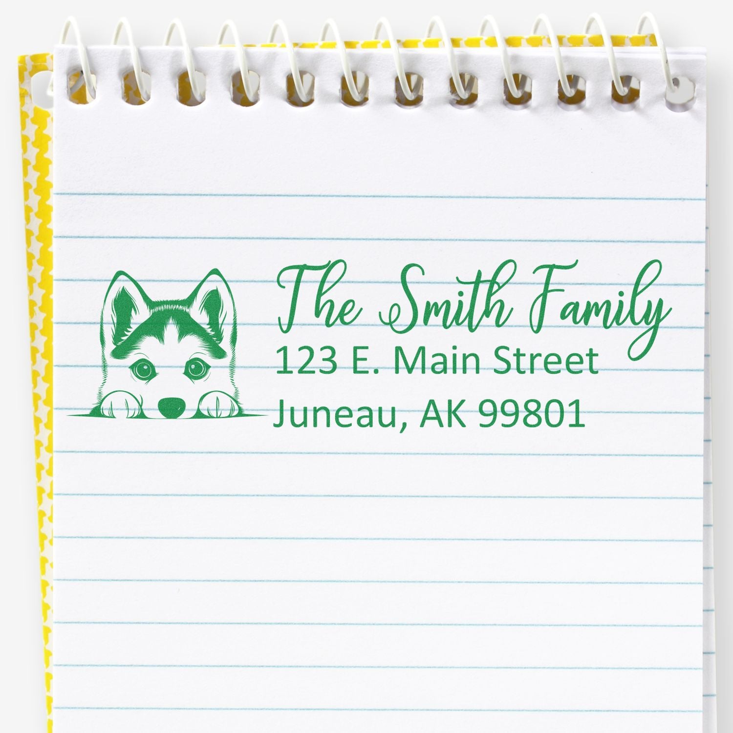 Siberian Husky Customized Address Stamp - Engineer Seal Stamps
