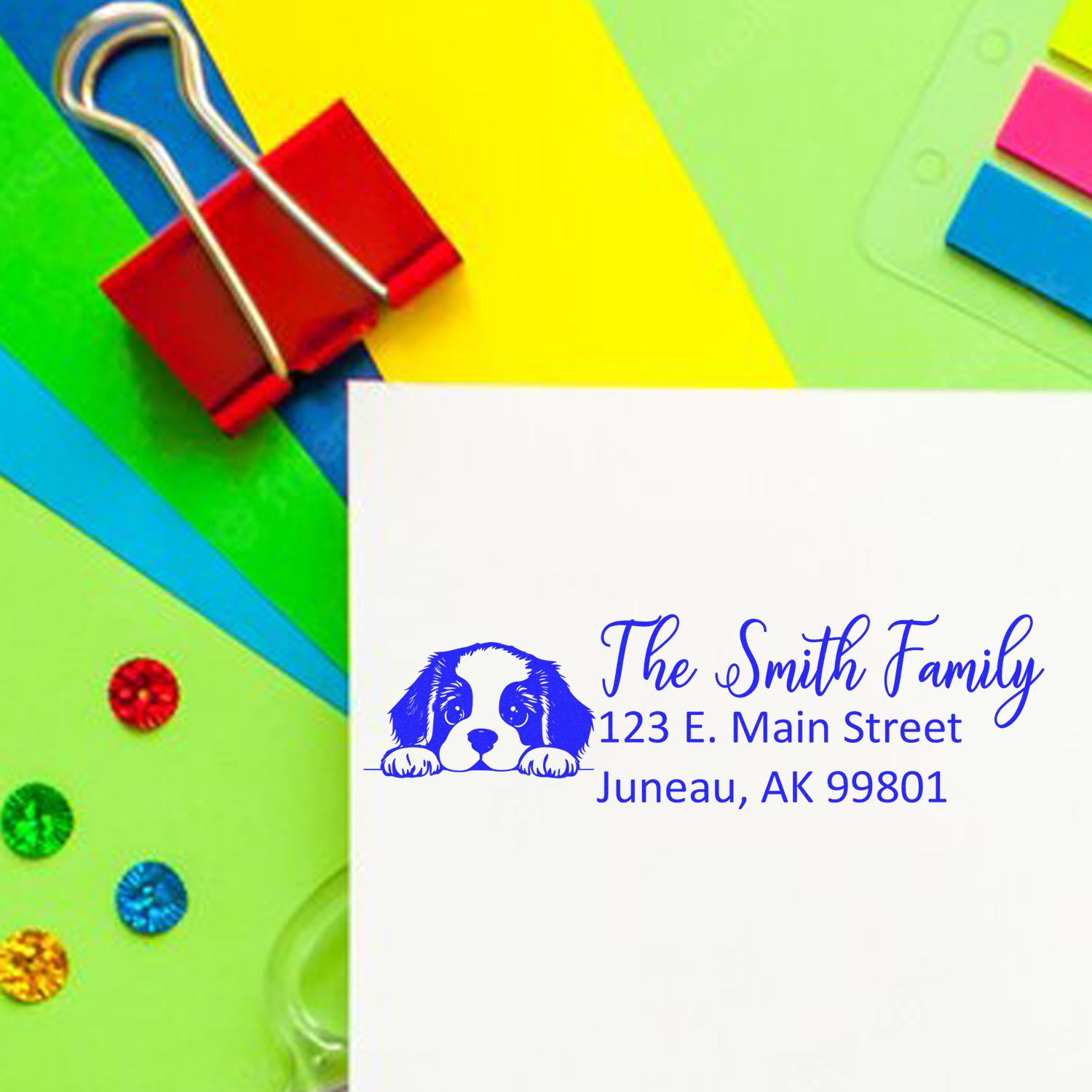 Customized St Bernard Self-Inking Home Address Stamp - Engineer Seal Stamps