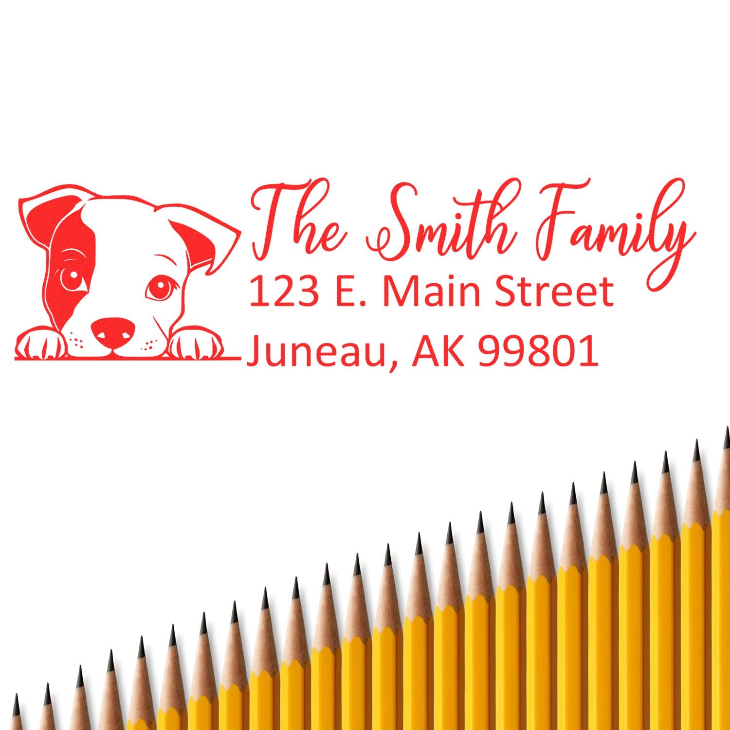 Customized Staffordshire Bull Terrier Self-Inking Home Address Stamp - Engineer Seal Stamps