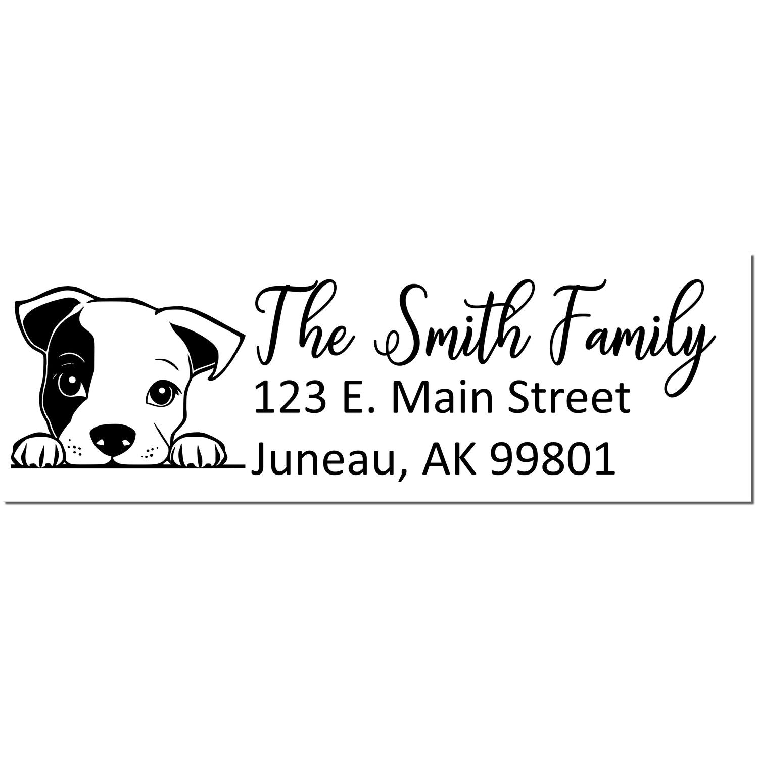 Customized Staffordshire Bull Terrier Self-Inking Home Address Stamp - Engineer Seal Stamps