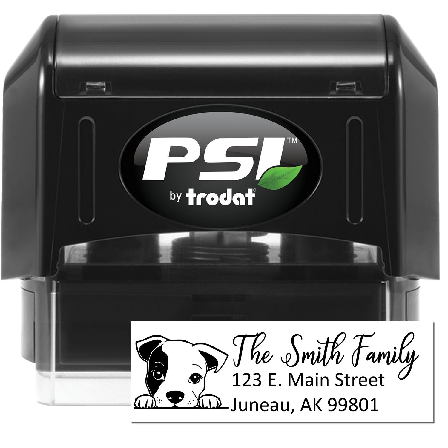Staffordshire Bull Terrier Pre-Inked Home Address Stamp - Engineer Seal Stamps