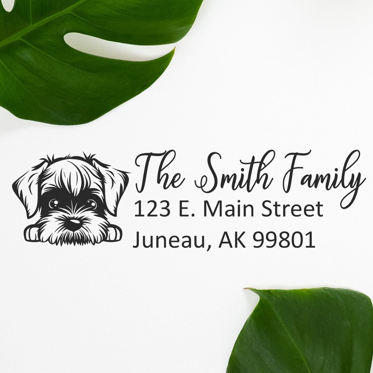 Standard Schnauzer Pre-Inked Home Address Stamp - Engineer Seal Stamps