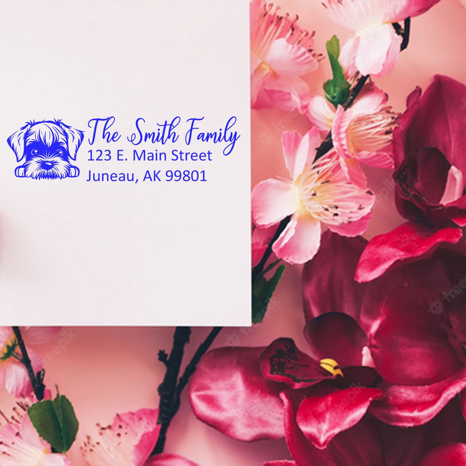 Standard Schnauzer Customized Address Stamp - Engineer Seal Stamps