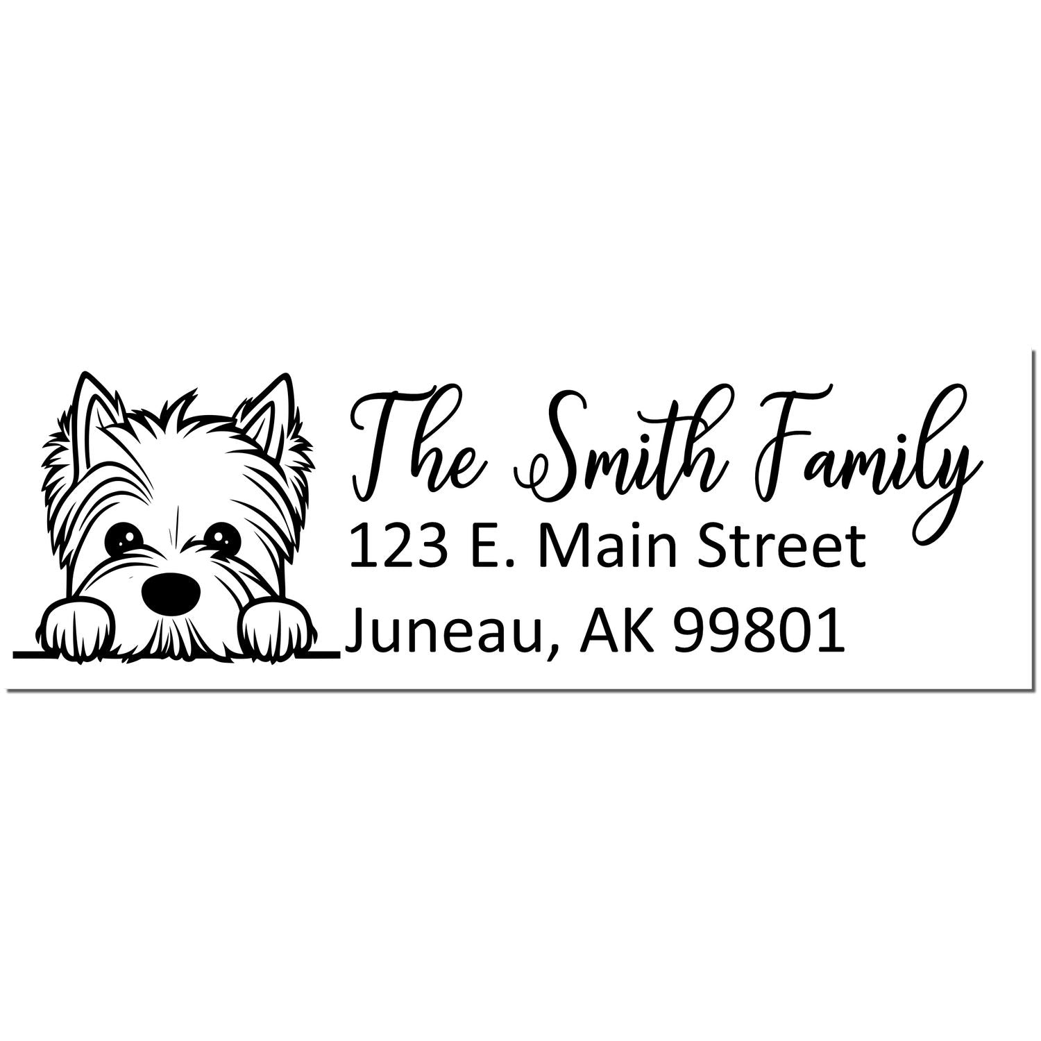 Customized West Highland White Terrier Self-Inking Home Address Stamp - Engineer Seal Stamps