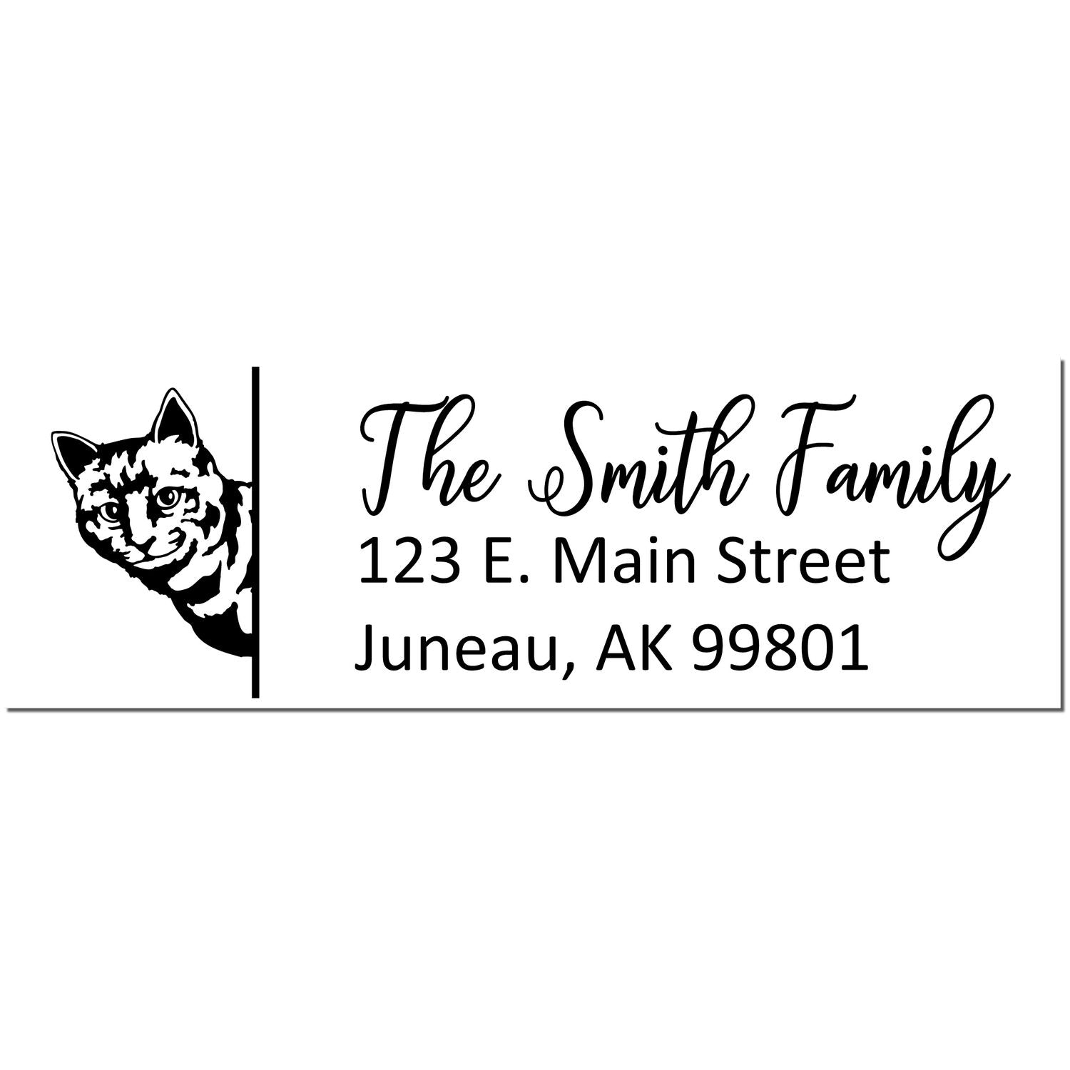 Personalized Farm Cat Mailing Address Stamp - Engineer Seal Stamps