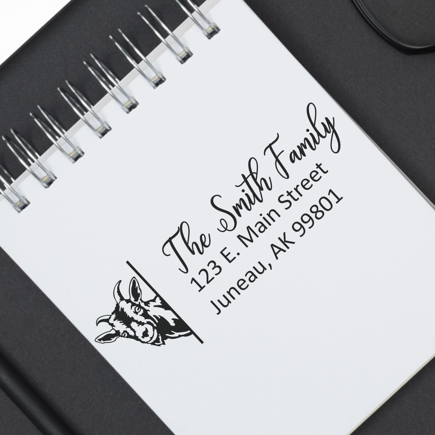 Customized Goat Self-Inking Address Stamp - Engineer Seal Stamps