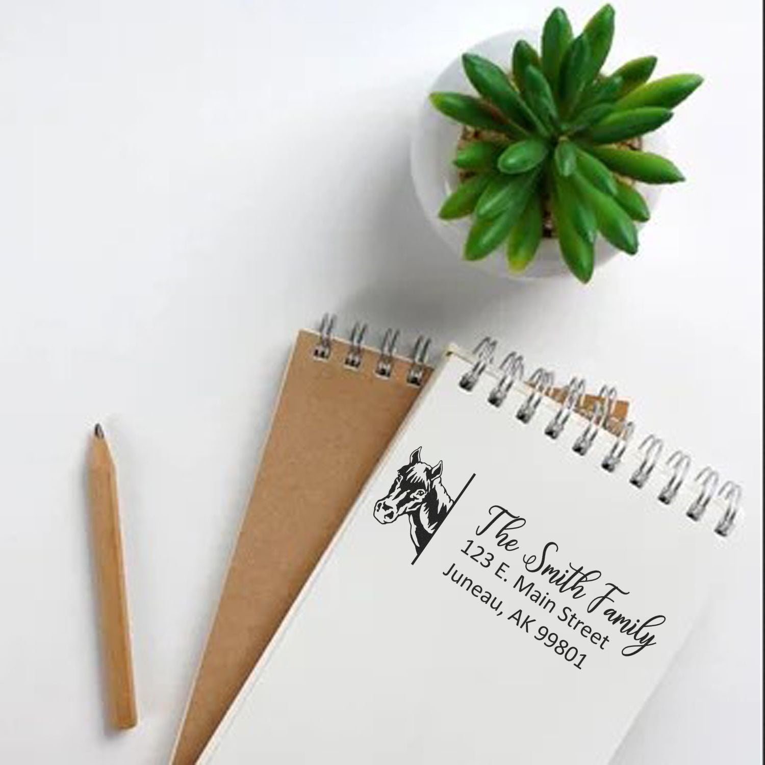 Personalized Horse Mailing Address Stamp - Engineer Seal Stamps