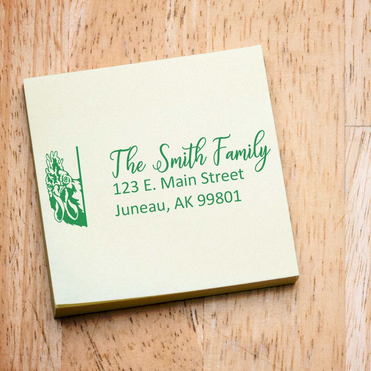 Personalized Rooster Mailing Address Stamp - Engineer Seal Stamps