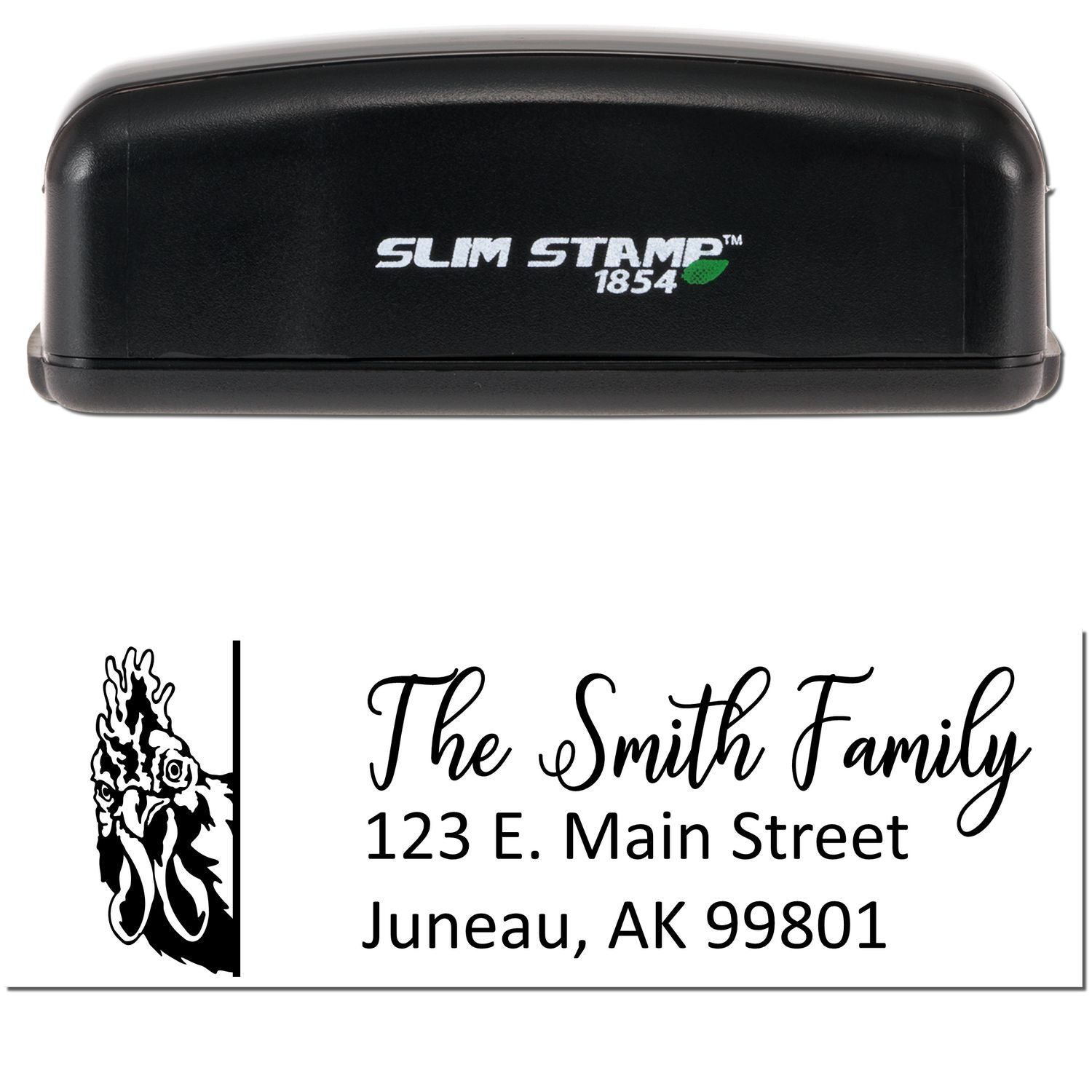 Customized Rooster Pre-Inked Address Stamp - Engineer Seal Stamps