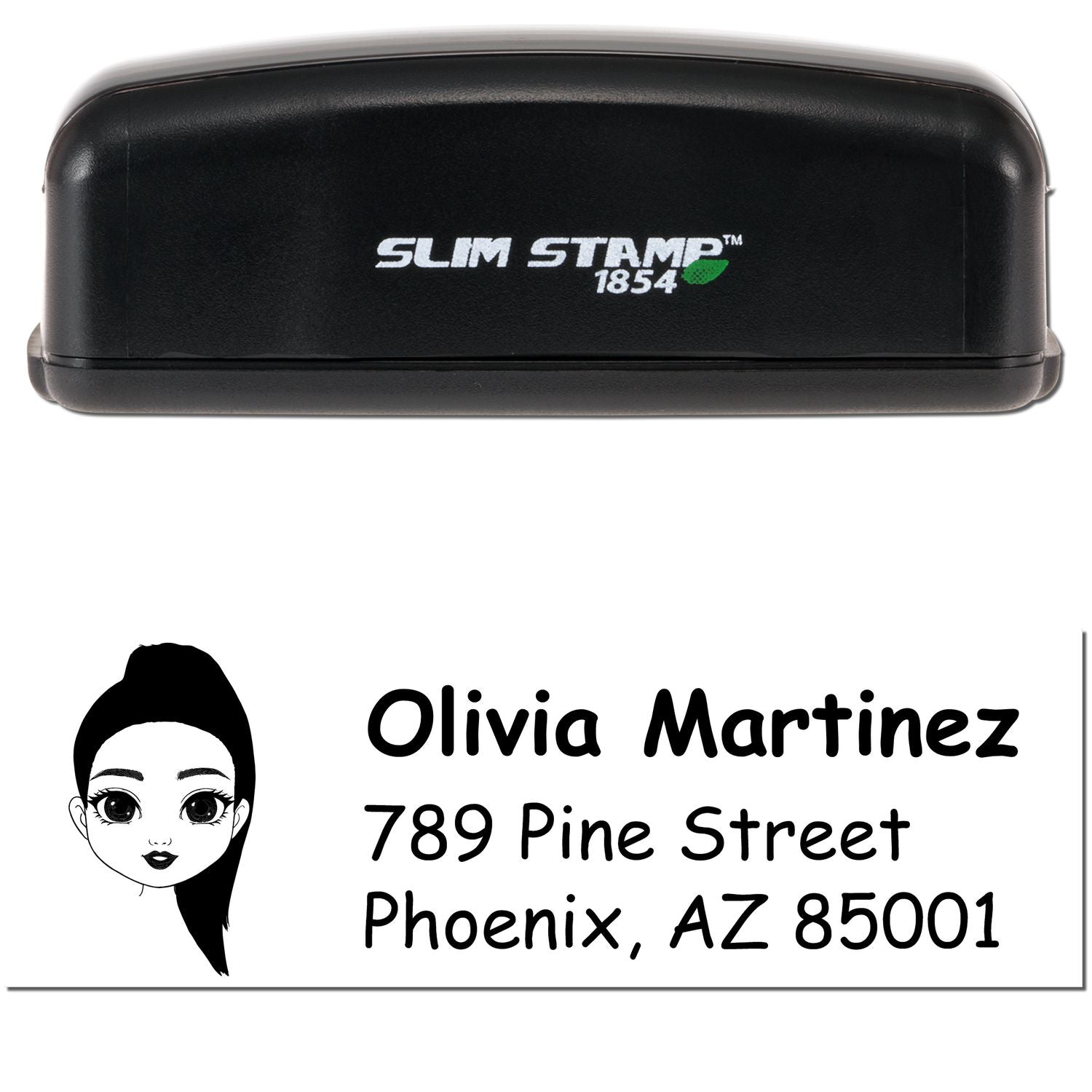 Ms Olivia Bitmoji Customized Address Stamp Pre-Inked - Engineer Seal Stamps