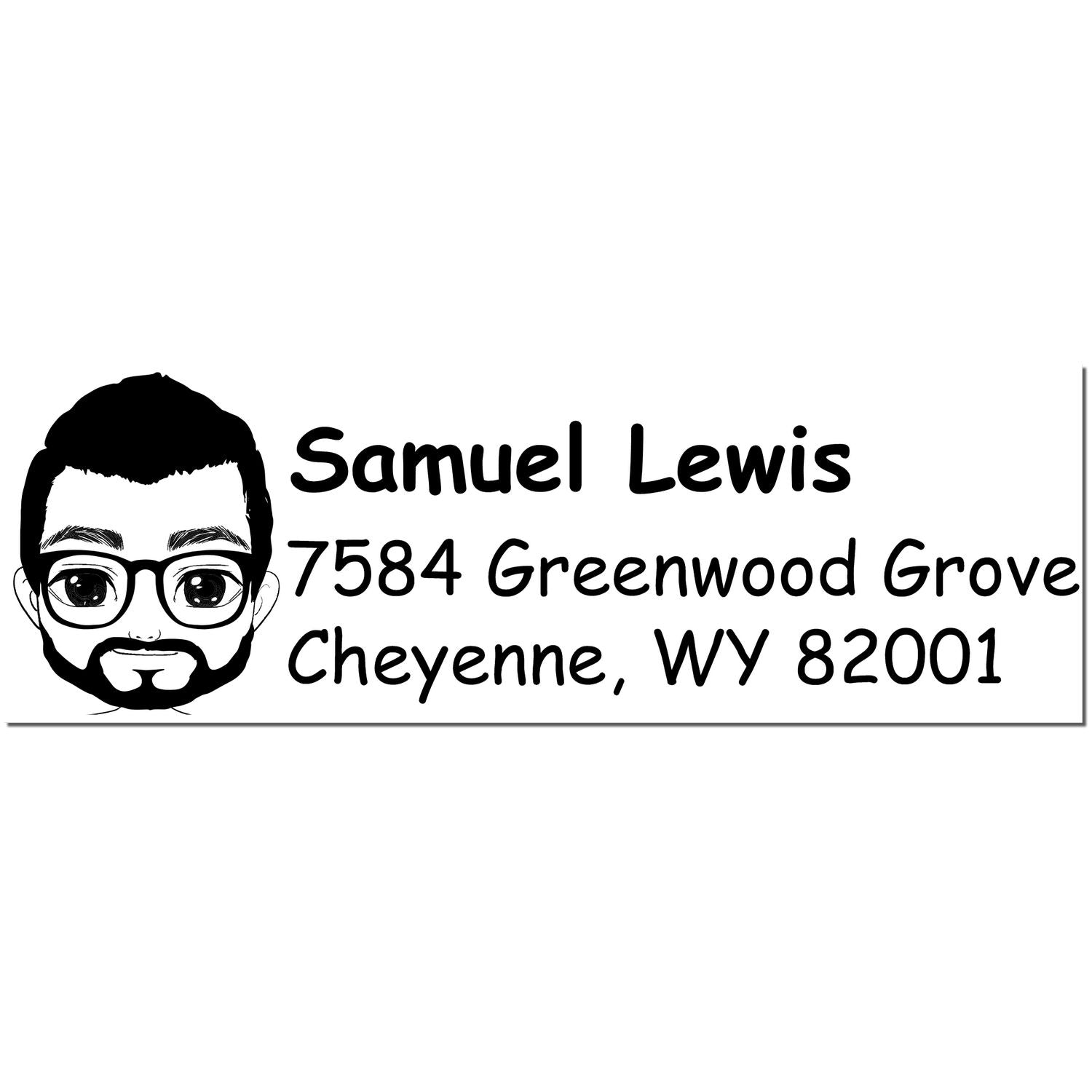 Mr Samuel Bitmoji Customized Address Stamp Pre-Inked - Engineer Seal Stamps