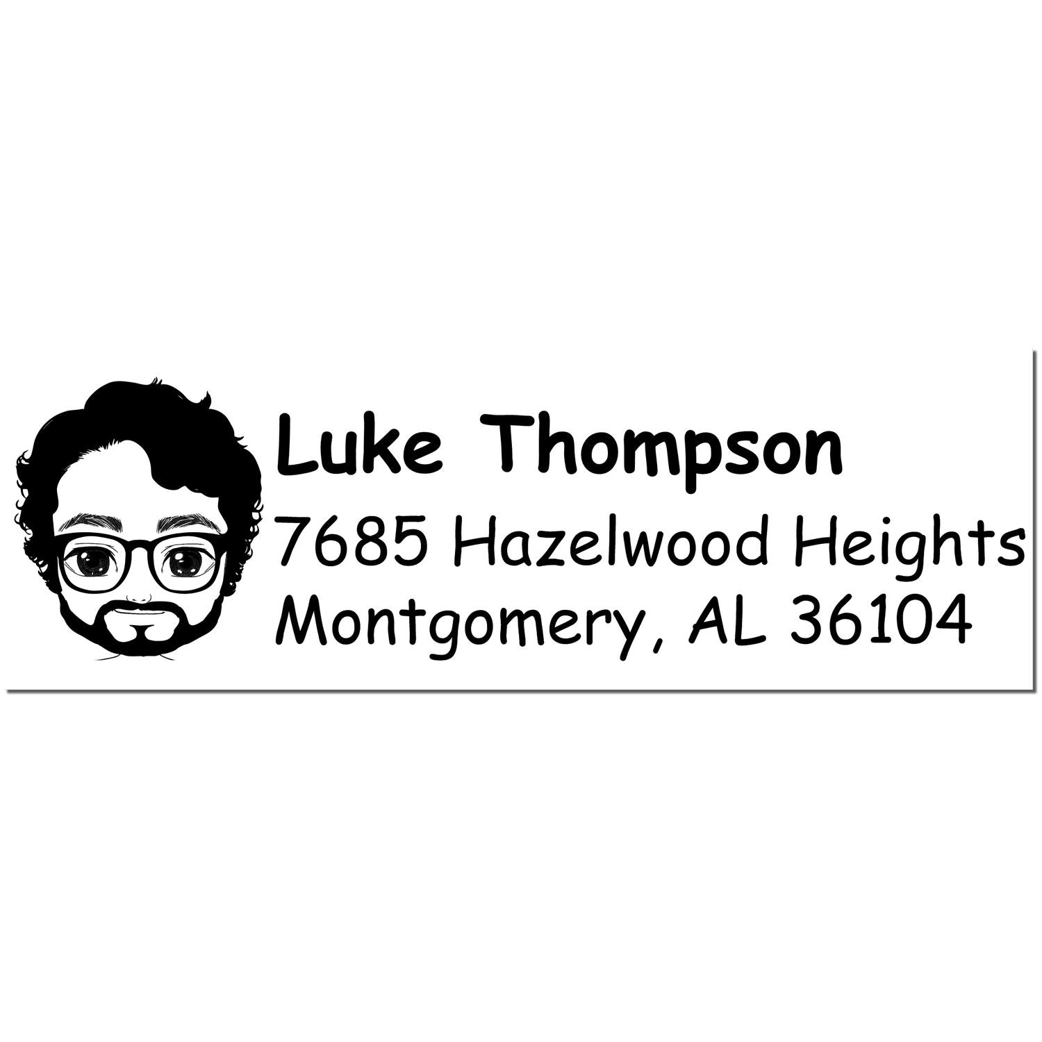 Mr Luke Bitmoji Pre-Inked Address Stamp for House - Engineer Seal Stamps