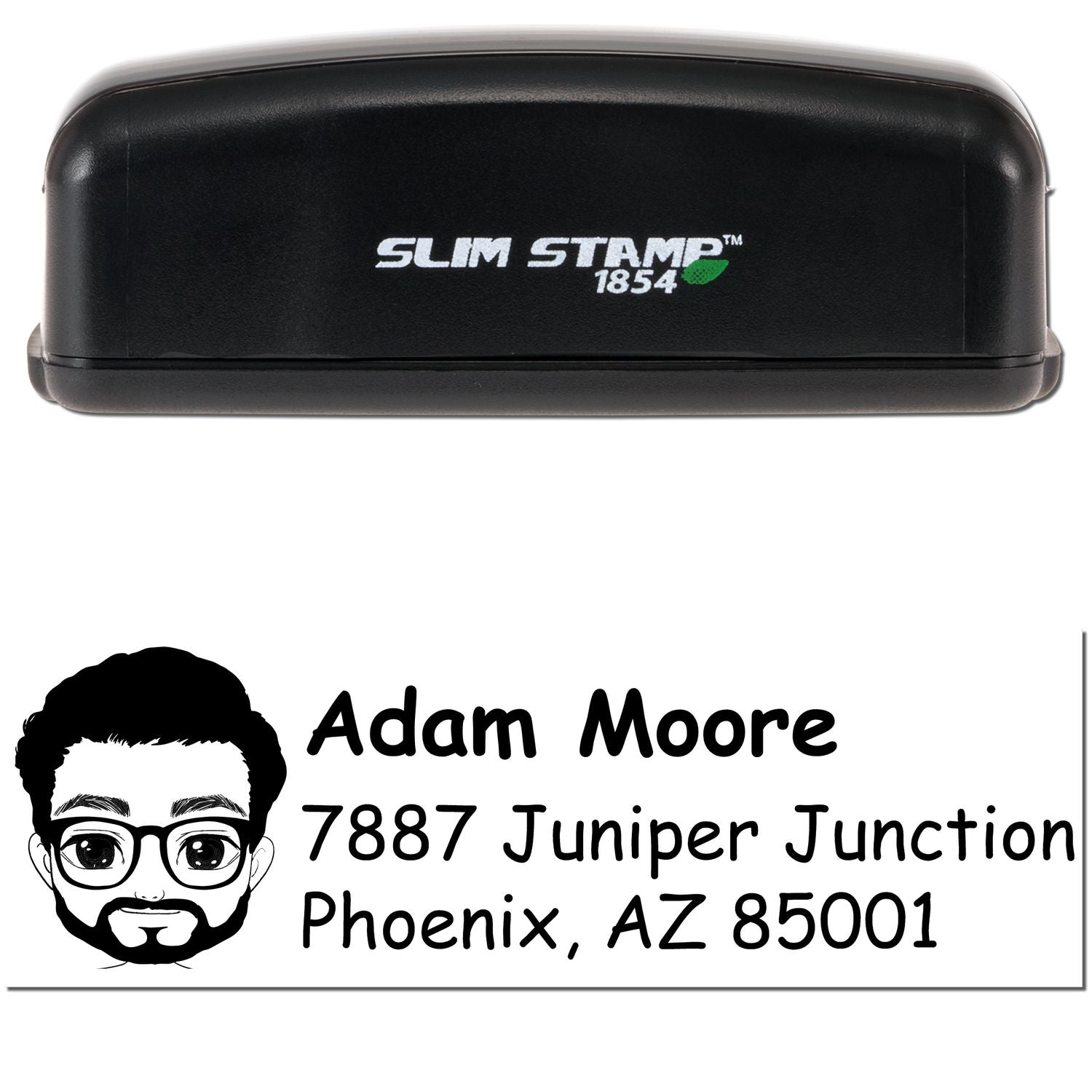 Mr Adam Bitmoji Customized Address Stamp Pre-Inked - Engineer Seal Stamps