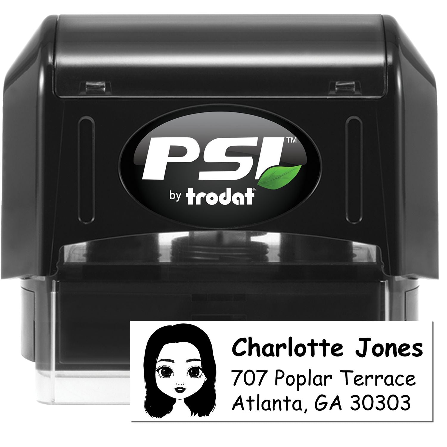 Ms Charlotte Bitmoji Pre-Inked Address Stamp for House - Engineer Seal Stamps